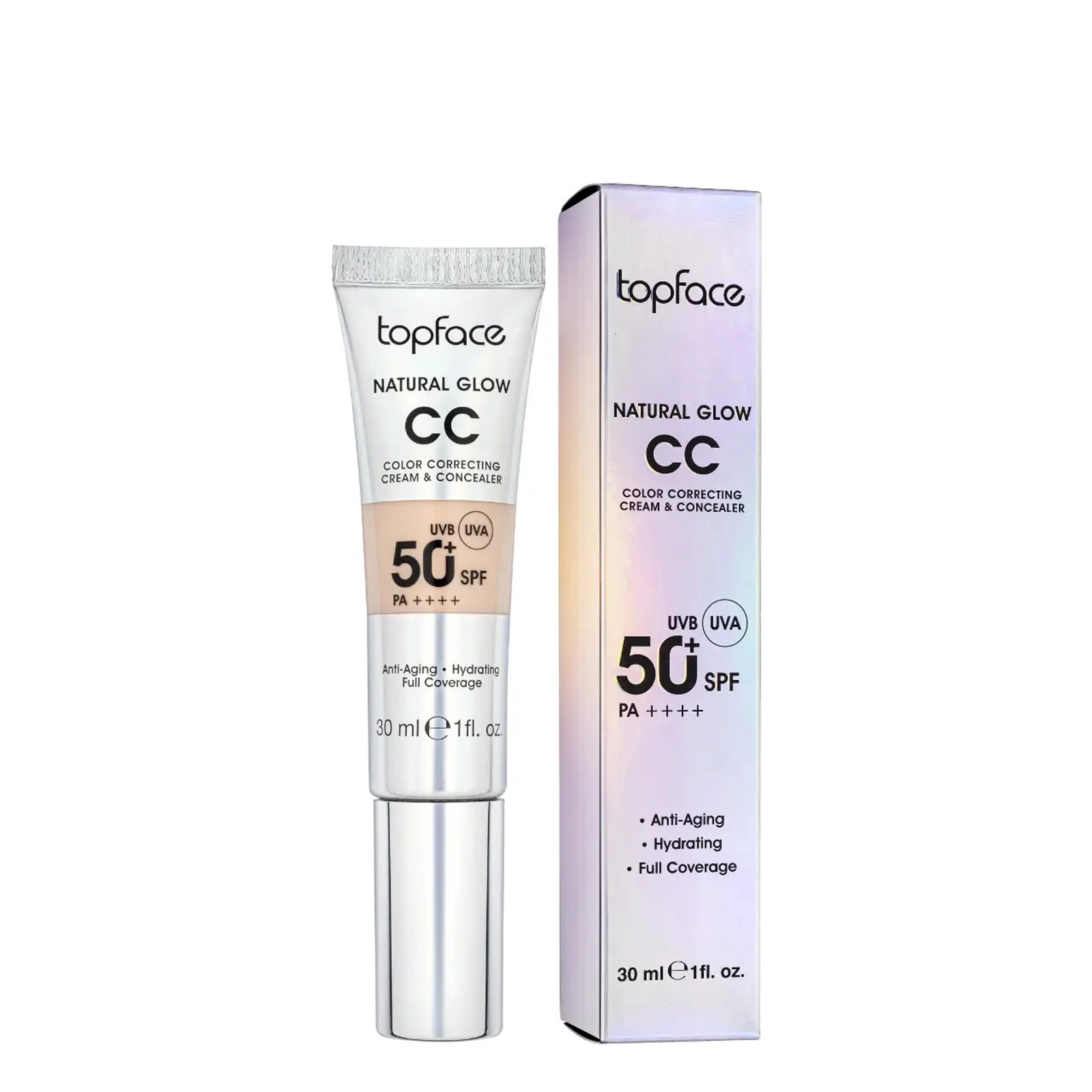 CC krem TopFace Natural Glow SPF50+ 003, 30 ml