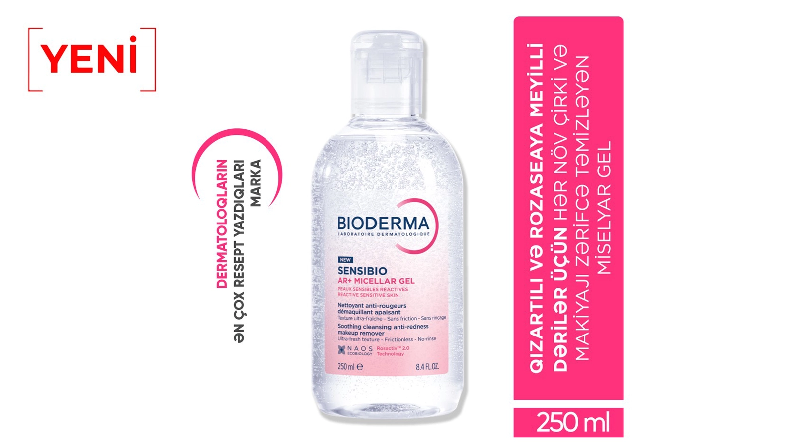 Misellyar gel Bioderma Sensibio AR+ 250 ml