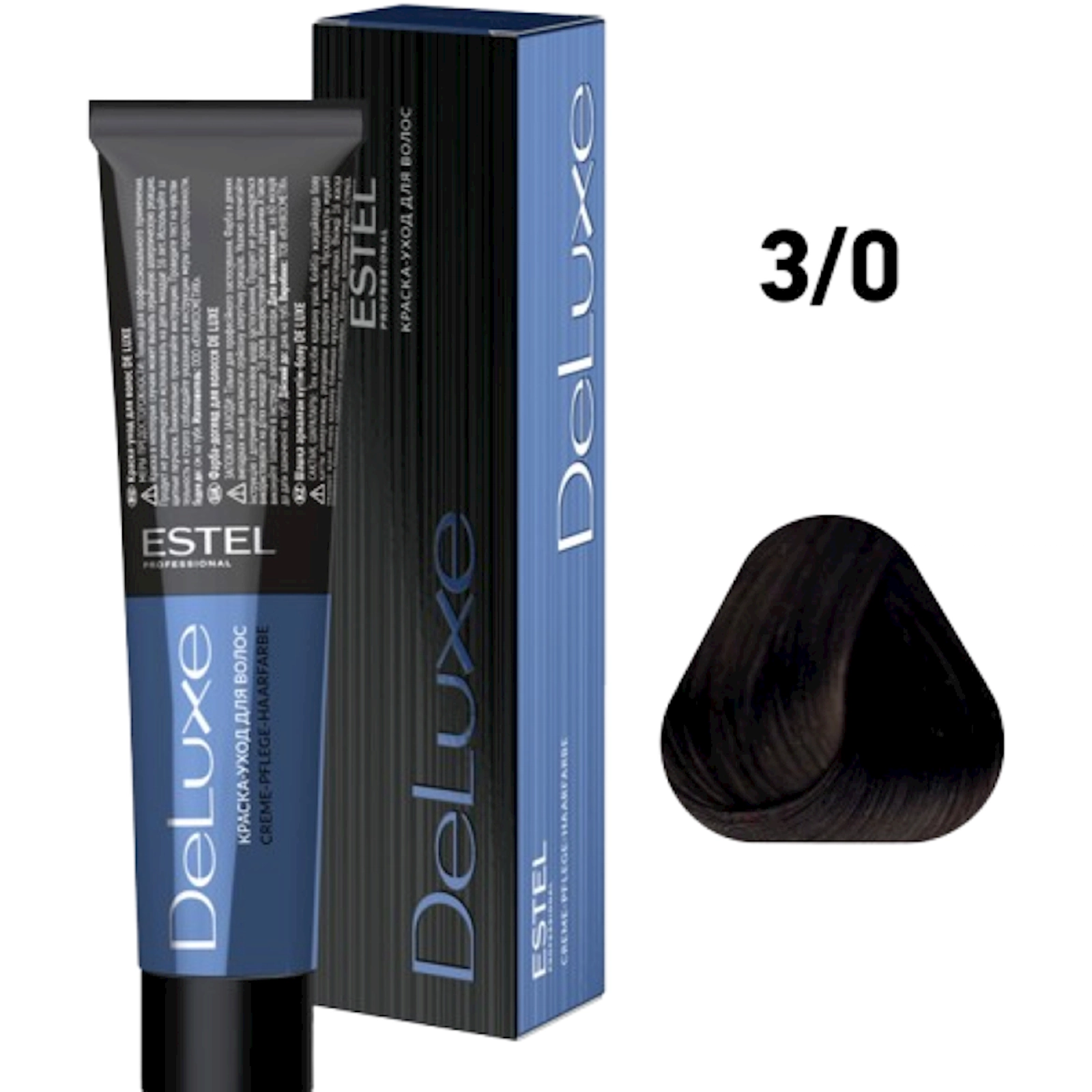 Saç boyası Estel DeLuxe 3/0 Tünd şaten 60 ml
