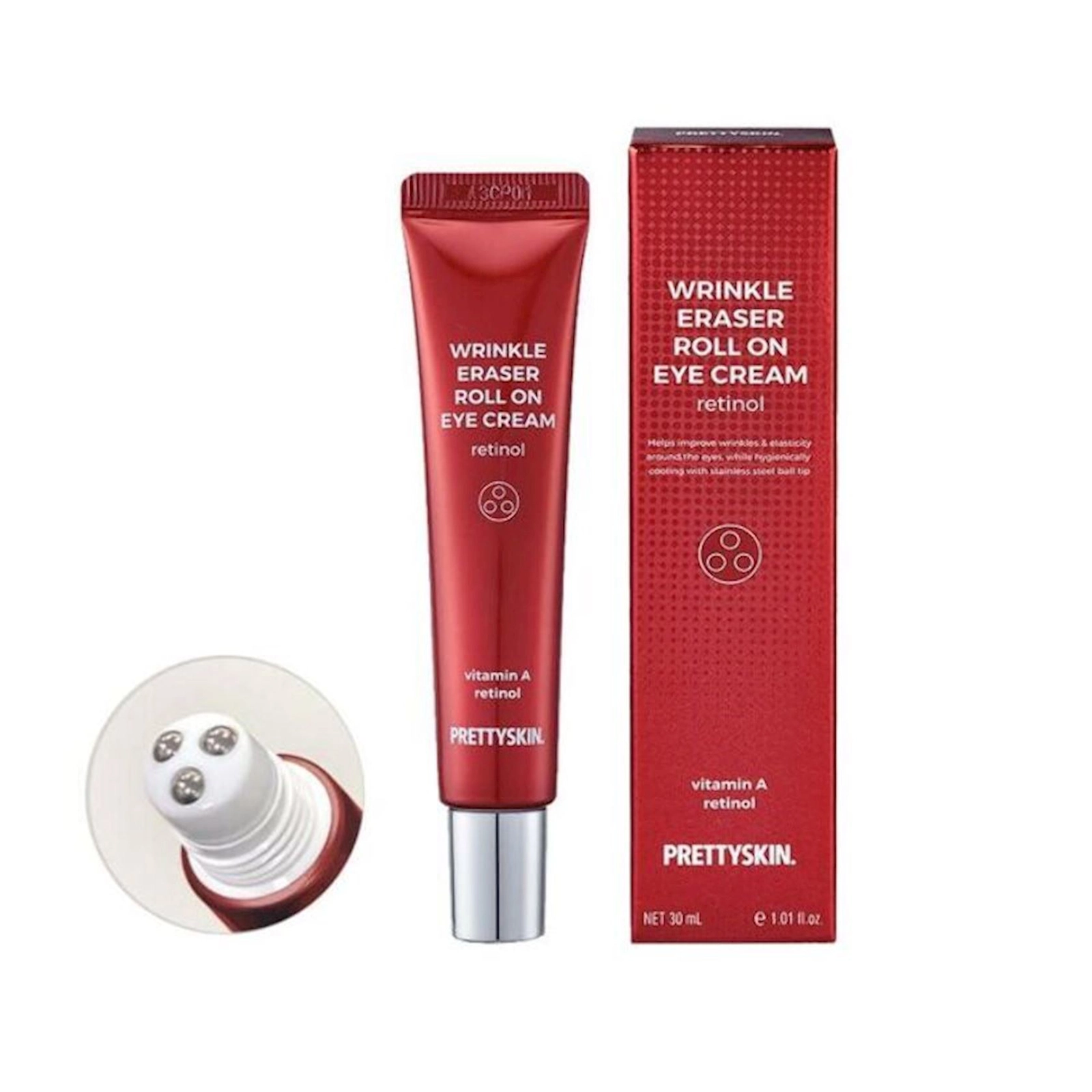 Diyircəkli krem göz qapaqları üçün Pretty Skin Wrinkle Eraser Retinol 30 ml