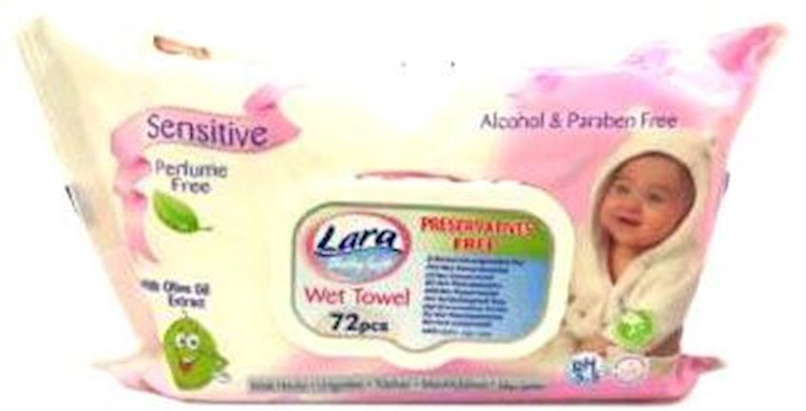 Yumşaq nəm dəsmallar uşaq üçün Lara Baby 72 əd