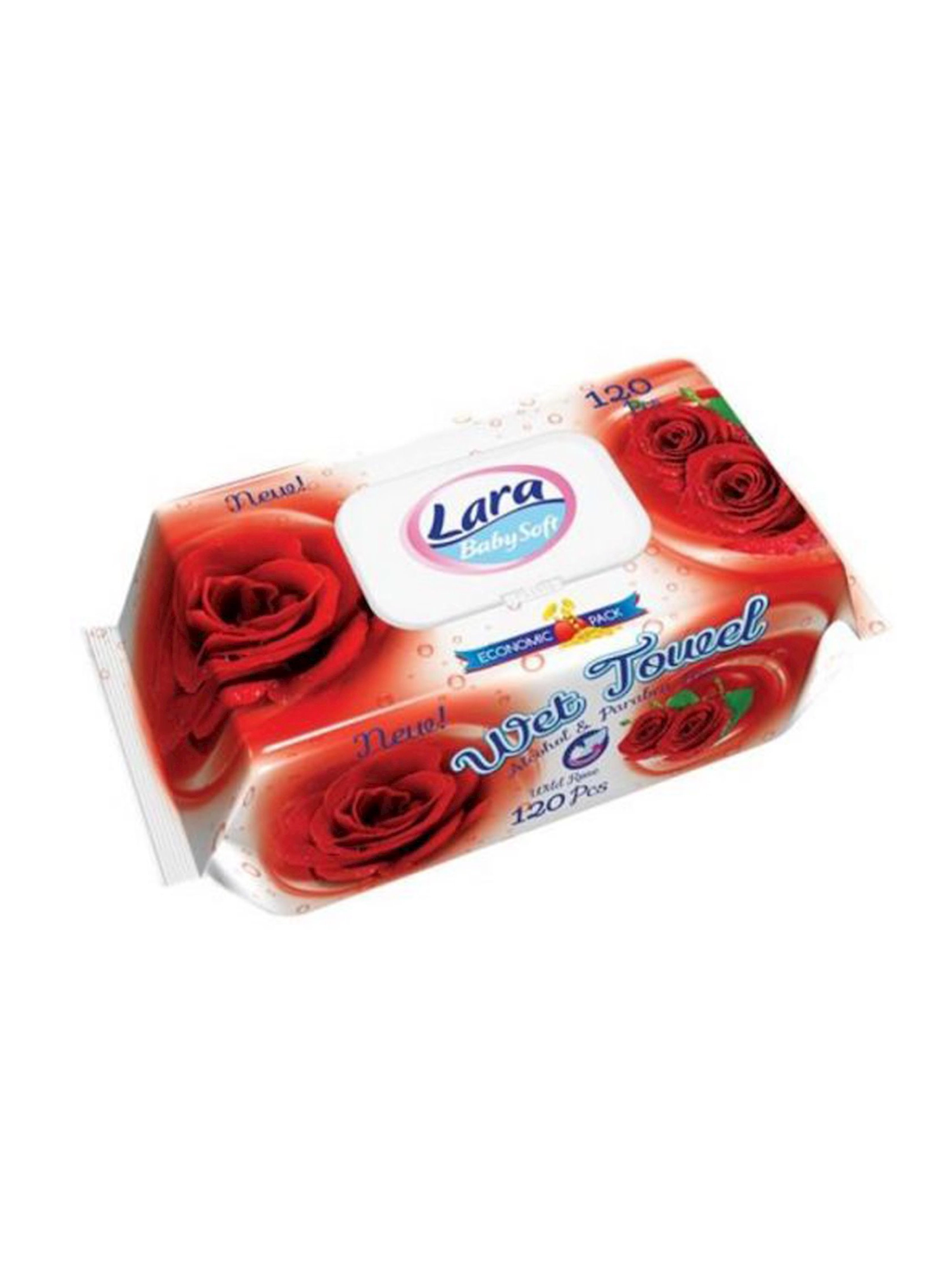 Nəm salfetlər Lara Baby Soft Wild Rose 120 əd