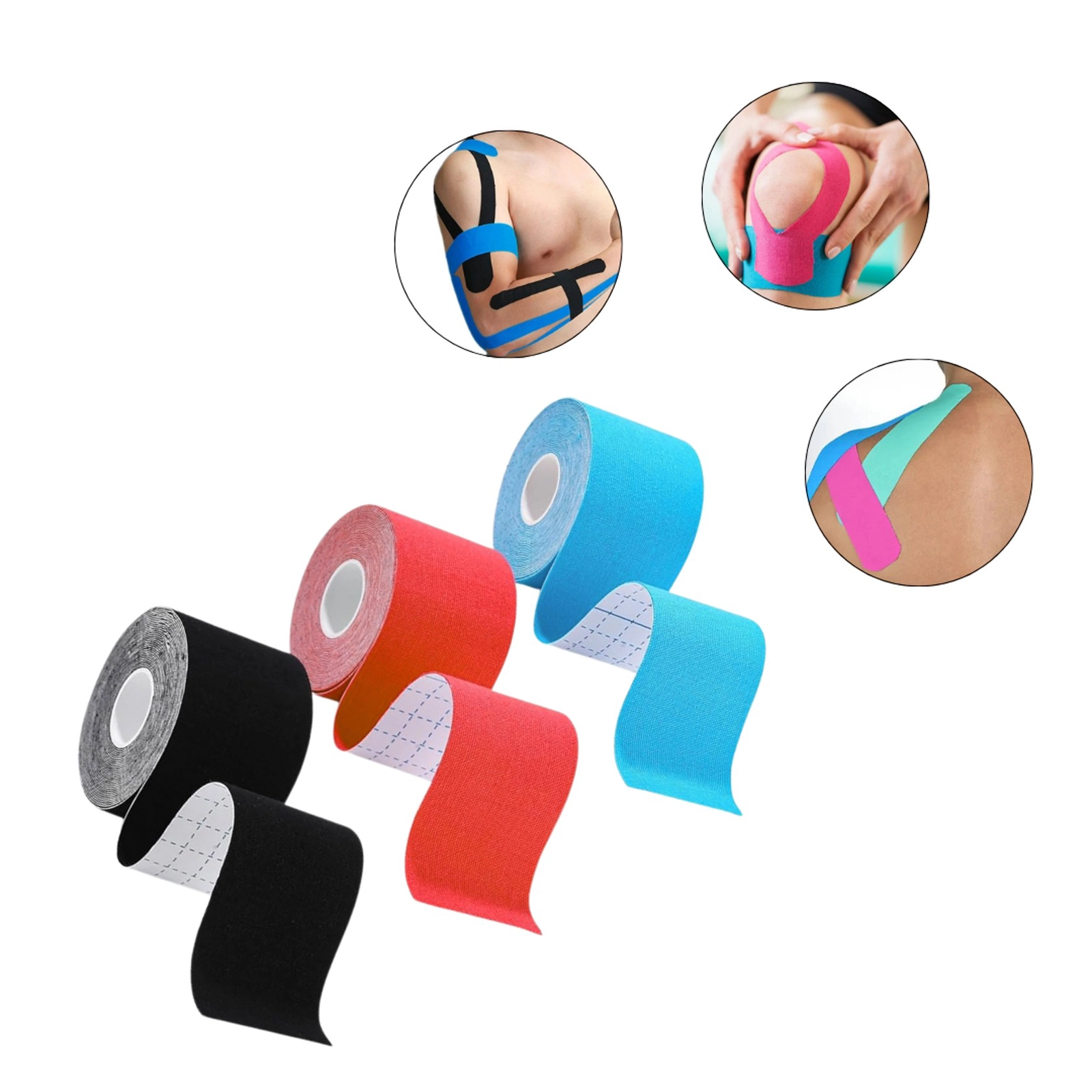 Kinesio teyp dəsti Kahnsport-0164, 500x500x5 sm, 3 əd, rəngbərəng