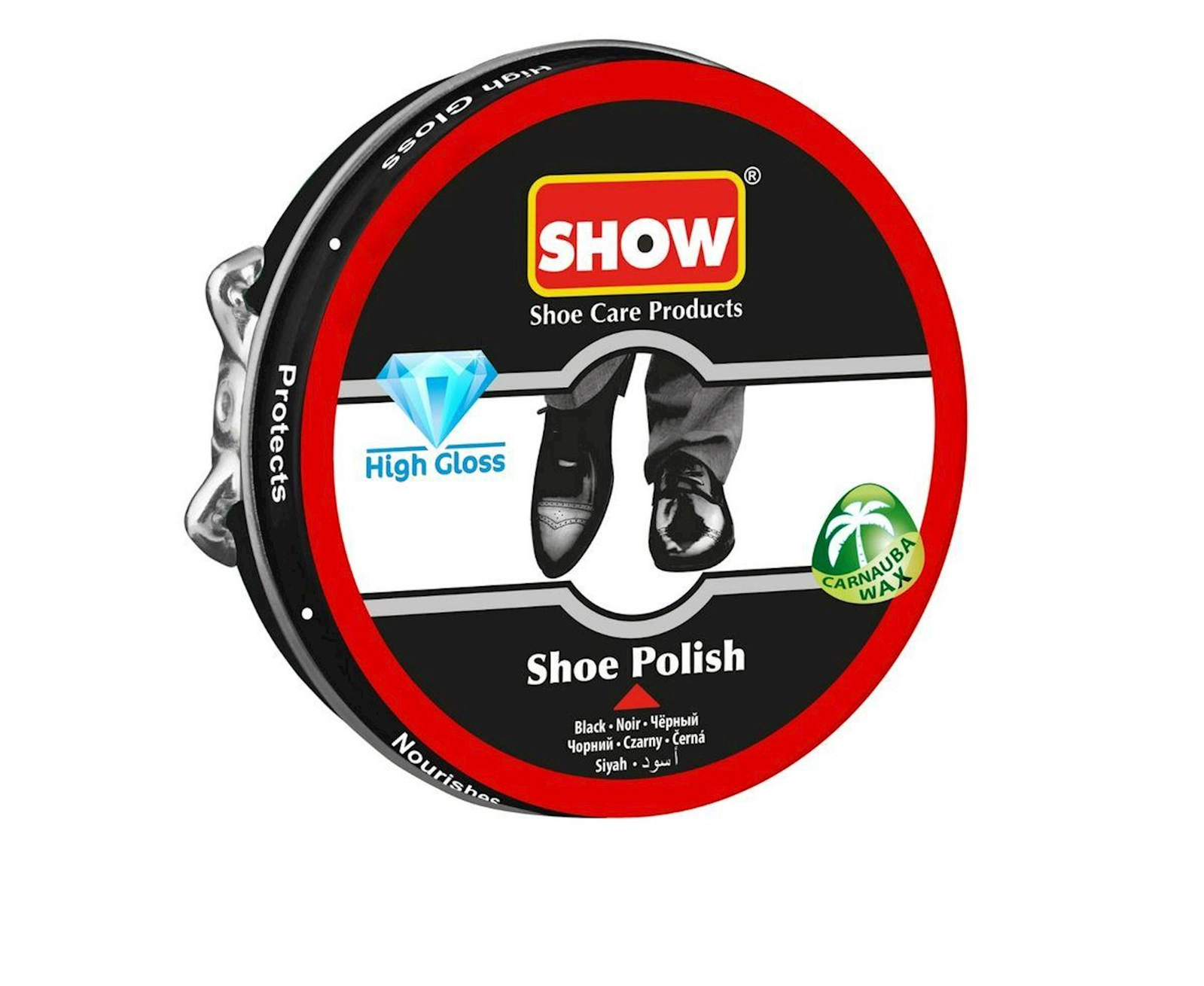 Krem ayaqqabı üçün diskdə Show qara, 50 ml