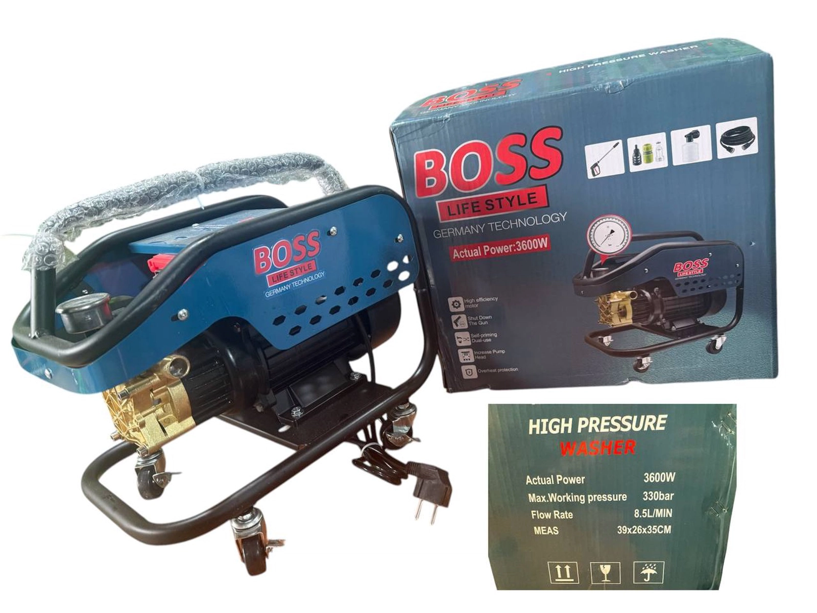 Yüksək təzyiqli yuyucu Boss 330bar 3600w