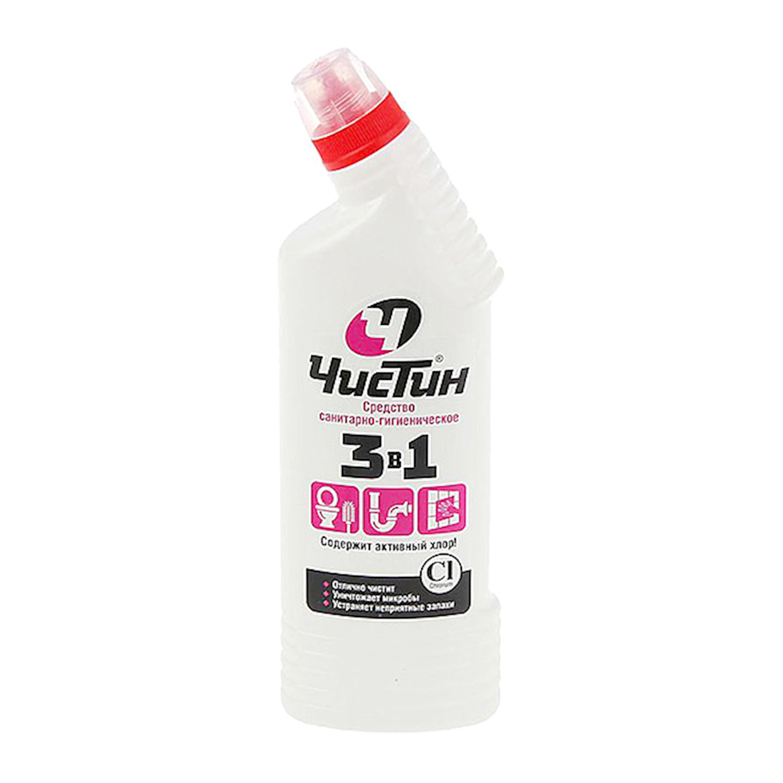 Təmizləyici vasitə sanitar-gigiyenik Чистин 3в1 Aktiv xlor 750 ml