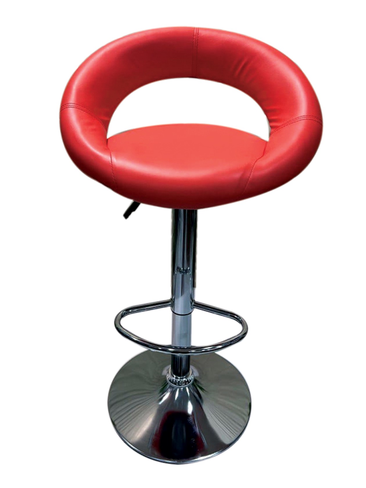 Bar stulu E 019, 52x52x100 sm, qırmızı