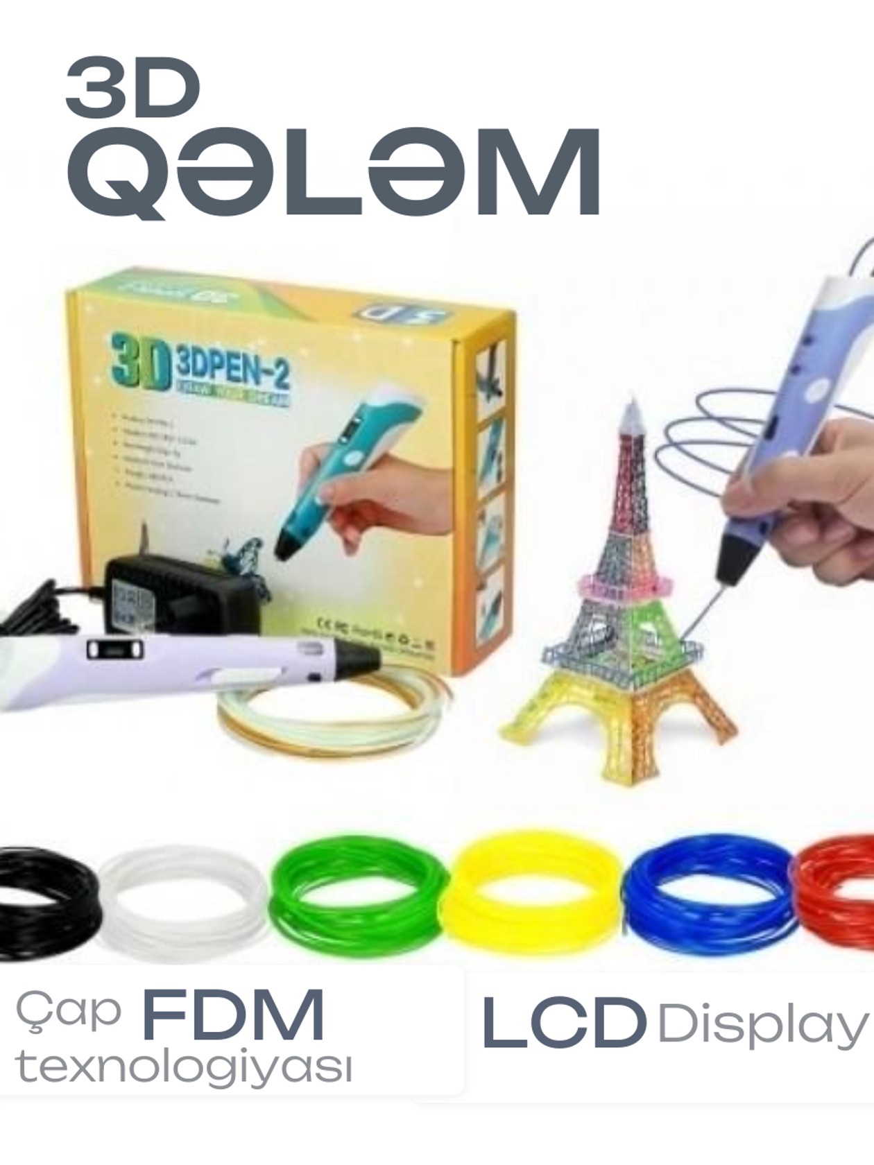3D qələm EB_495 LCD displeyli, məhsul çeşiddə