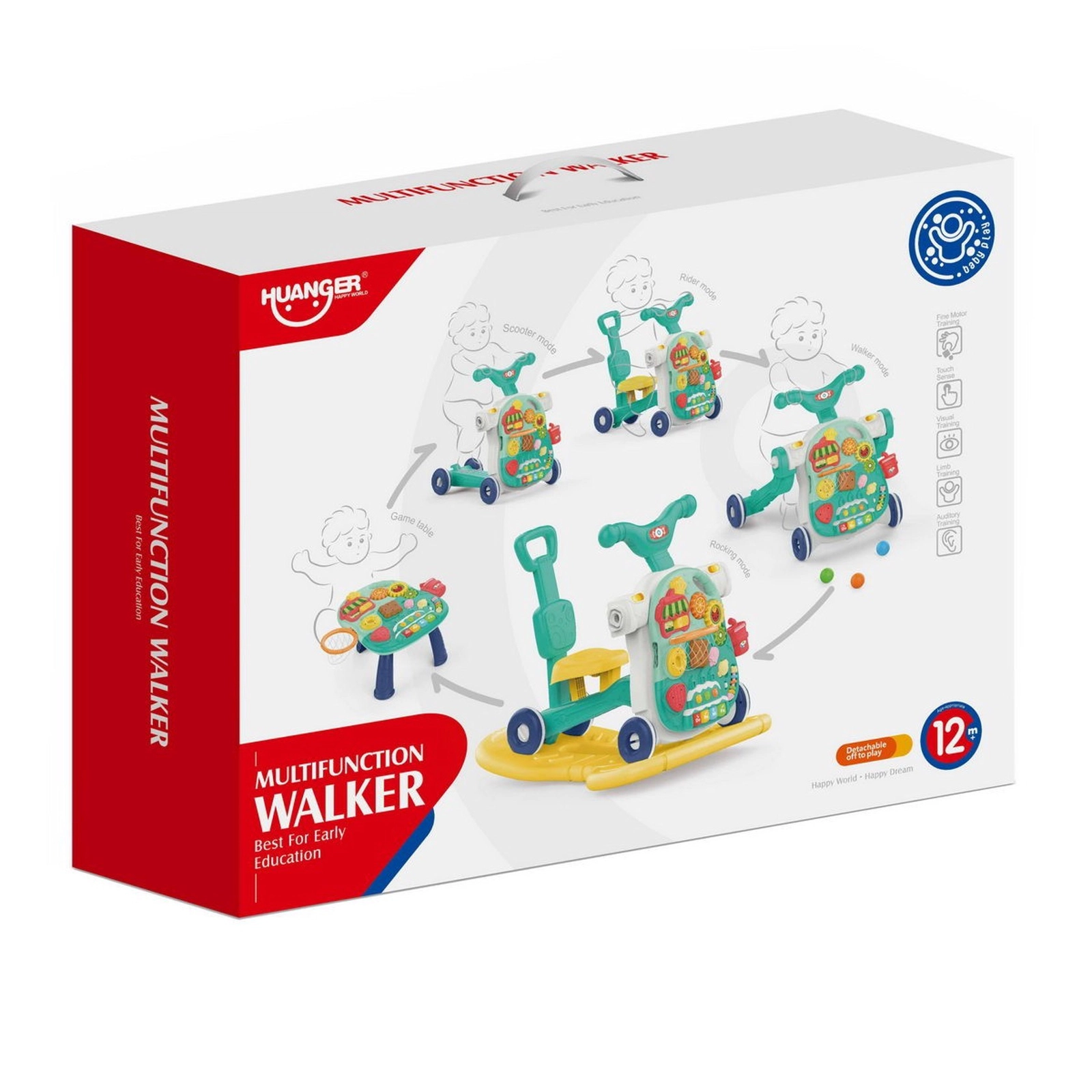 Yerimə arabası Huanger Multifunskional Walker M5408, 5-1-də, 12 aydan