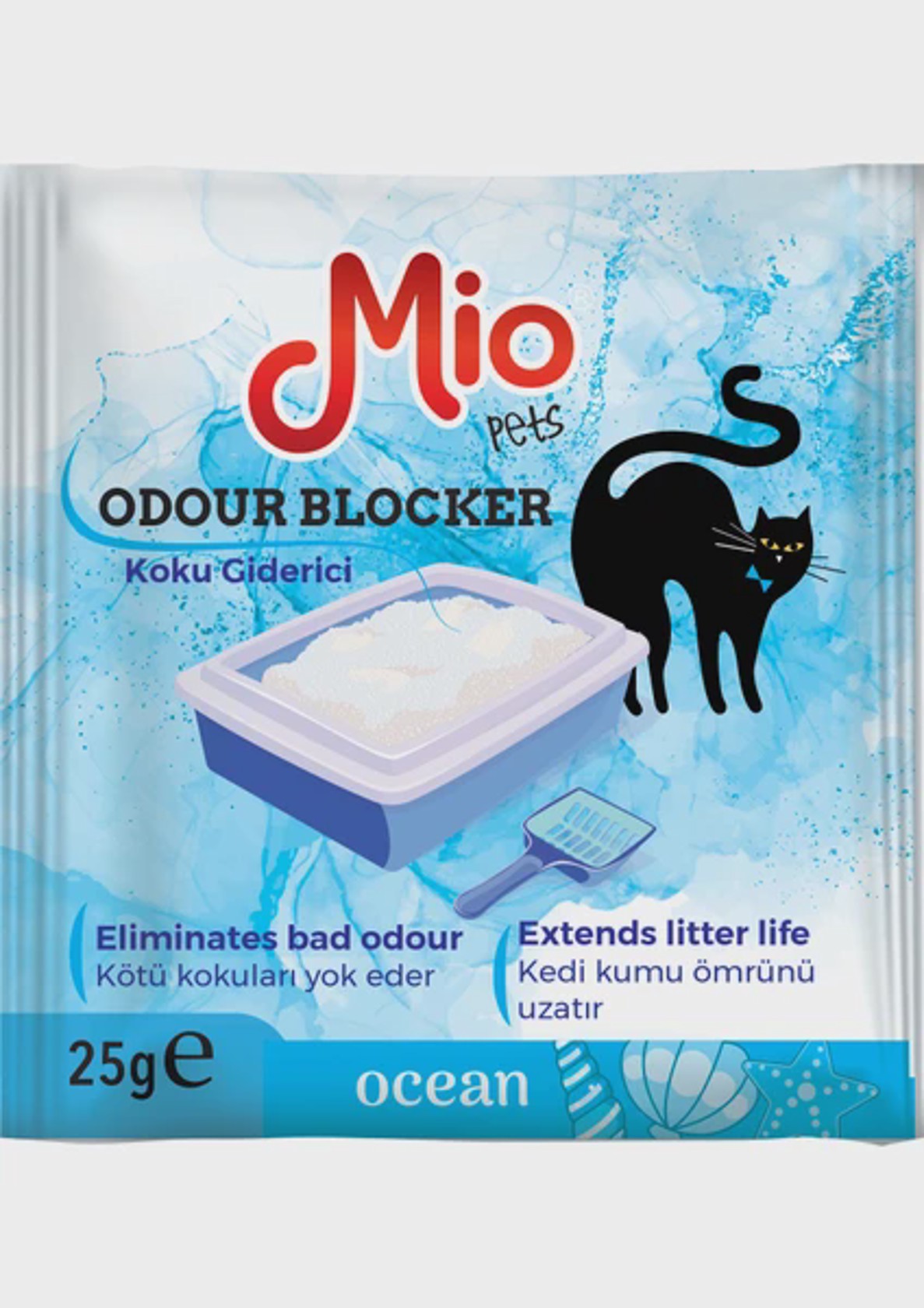 Pişik tualetləri üçün qoxunun aradan qalxması üçün vasitə Mio Ocean, 25 q