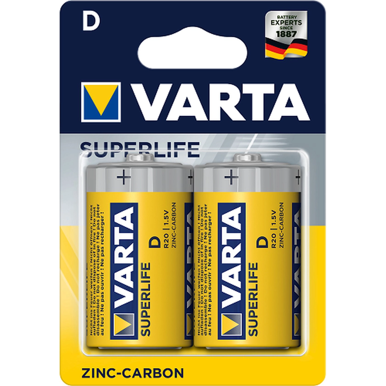 Batareya Varta Superlife D BLI, 2 ədəd