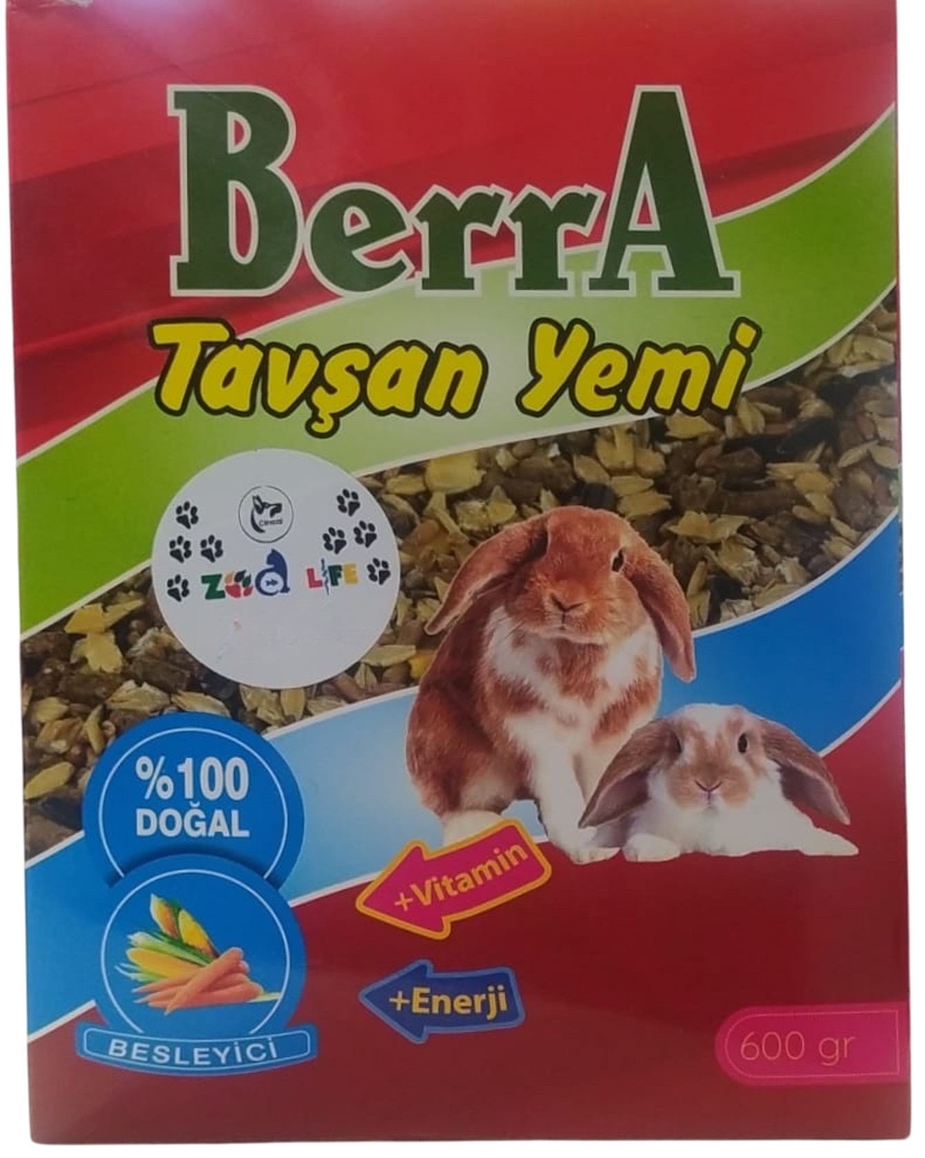 Yem Berra dovşanlar üçün, 600 q