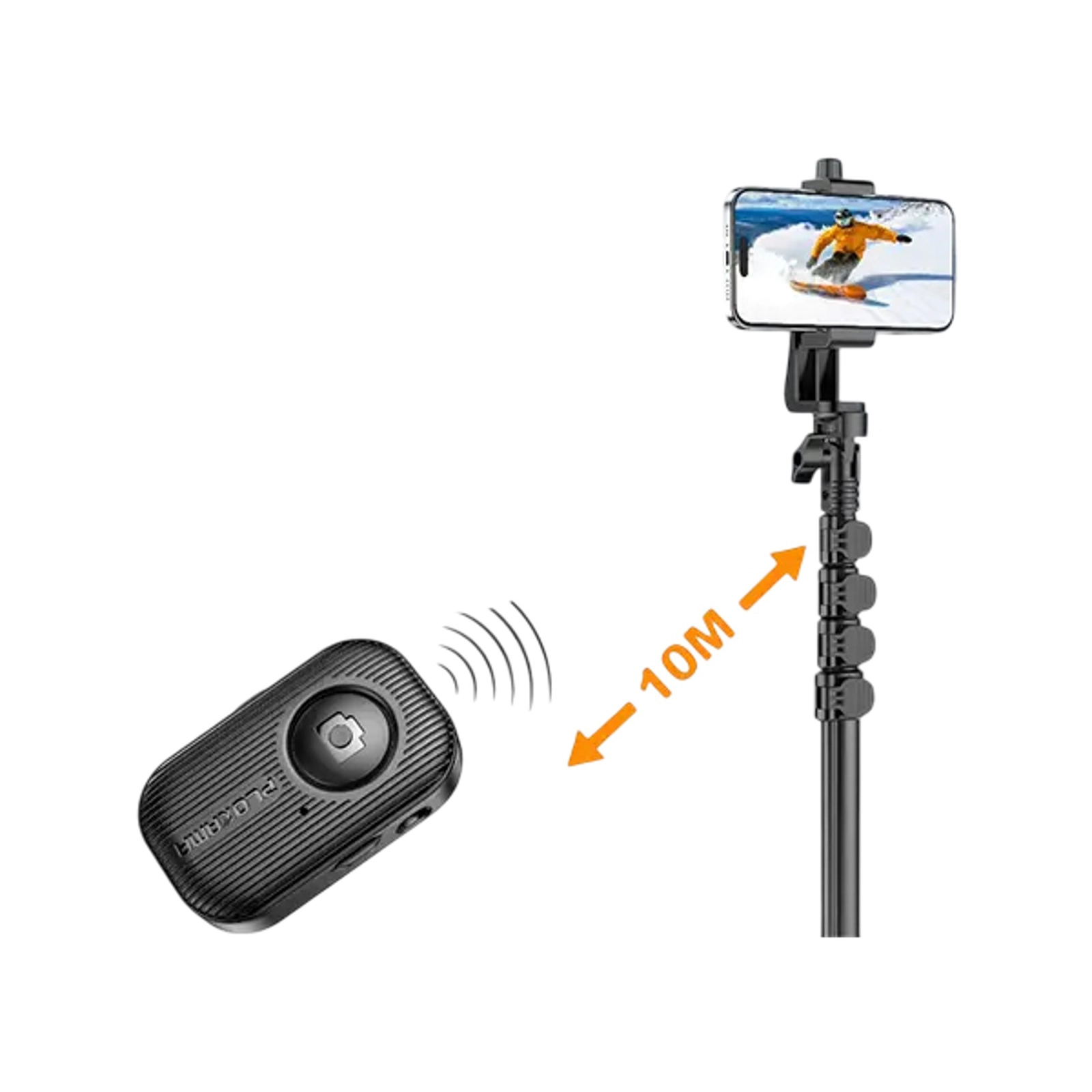 Uzaqdan idarəetmə üçün pult Plokama BT10 Bluetooth Selfie Remote Shutter For Smartphone
