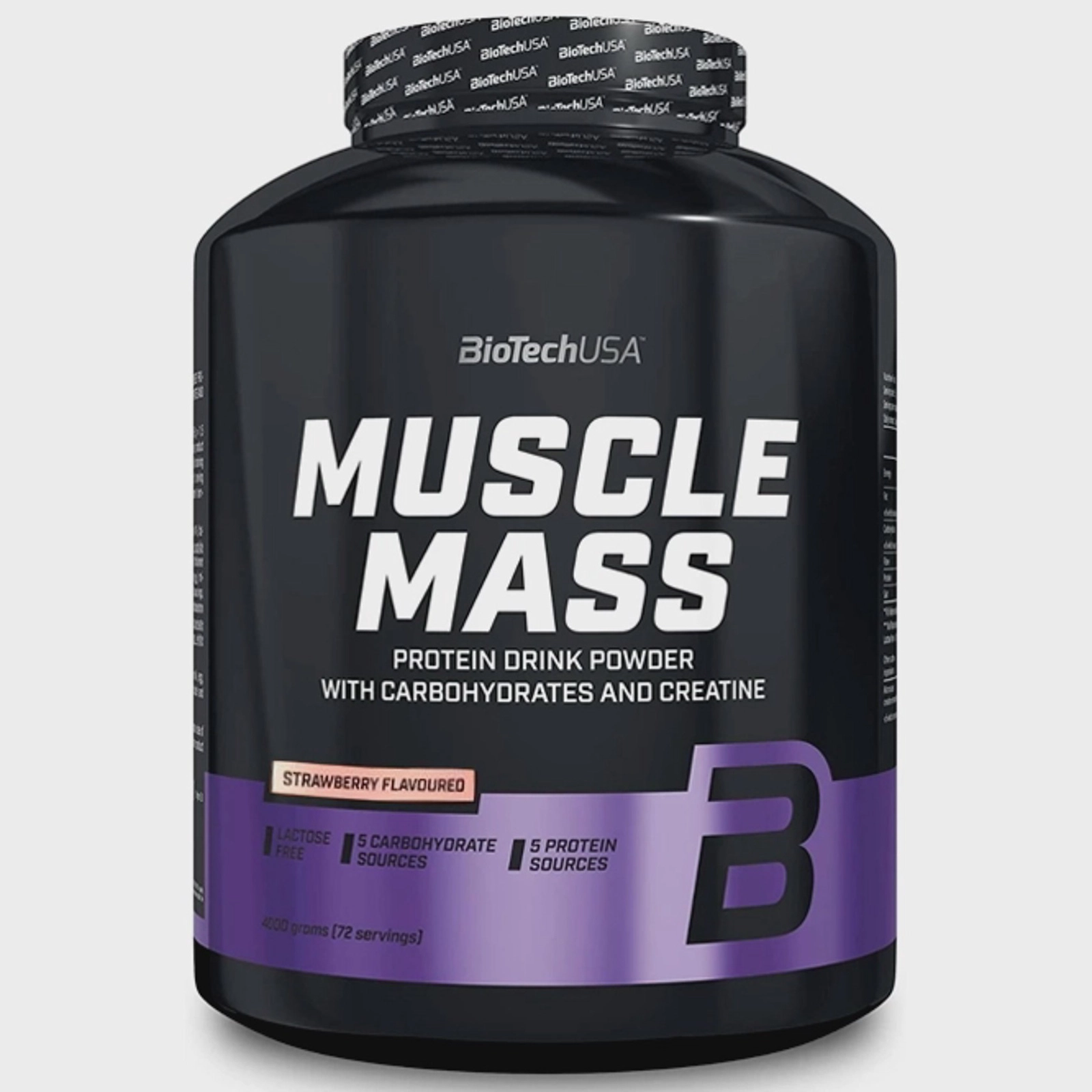 Qeyner BioTechUSA Muscle Mass Strawberry, 4000 q