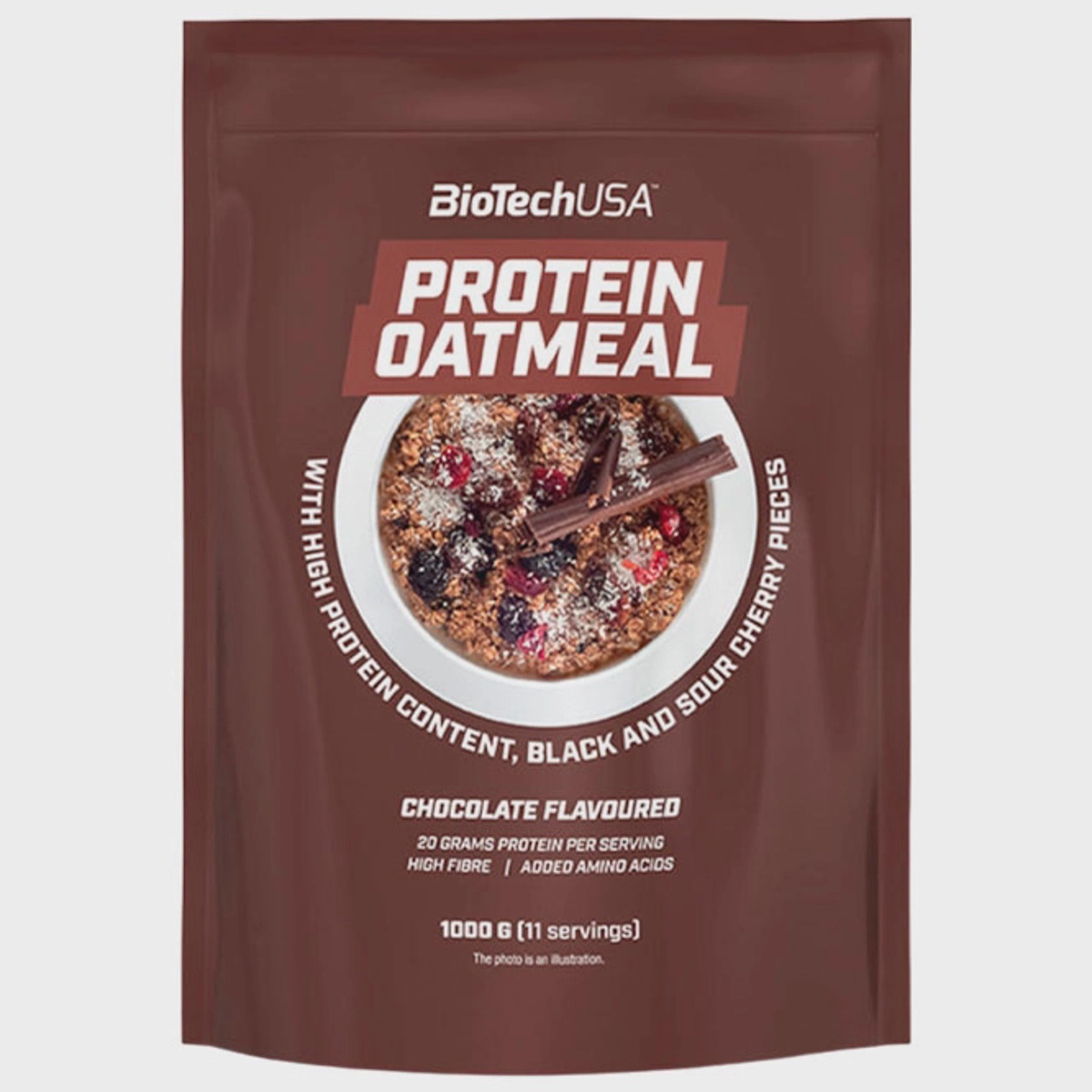 Qida əvəzləyicisi BioTechUSA Oatmeal Chocolate-Cherry, 1000 q