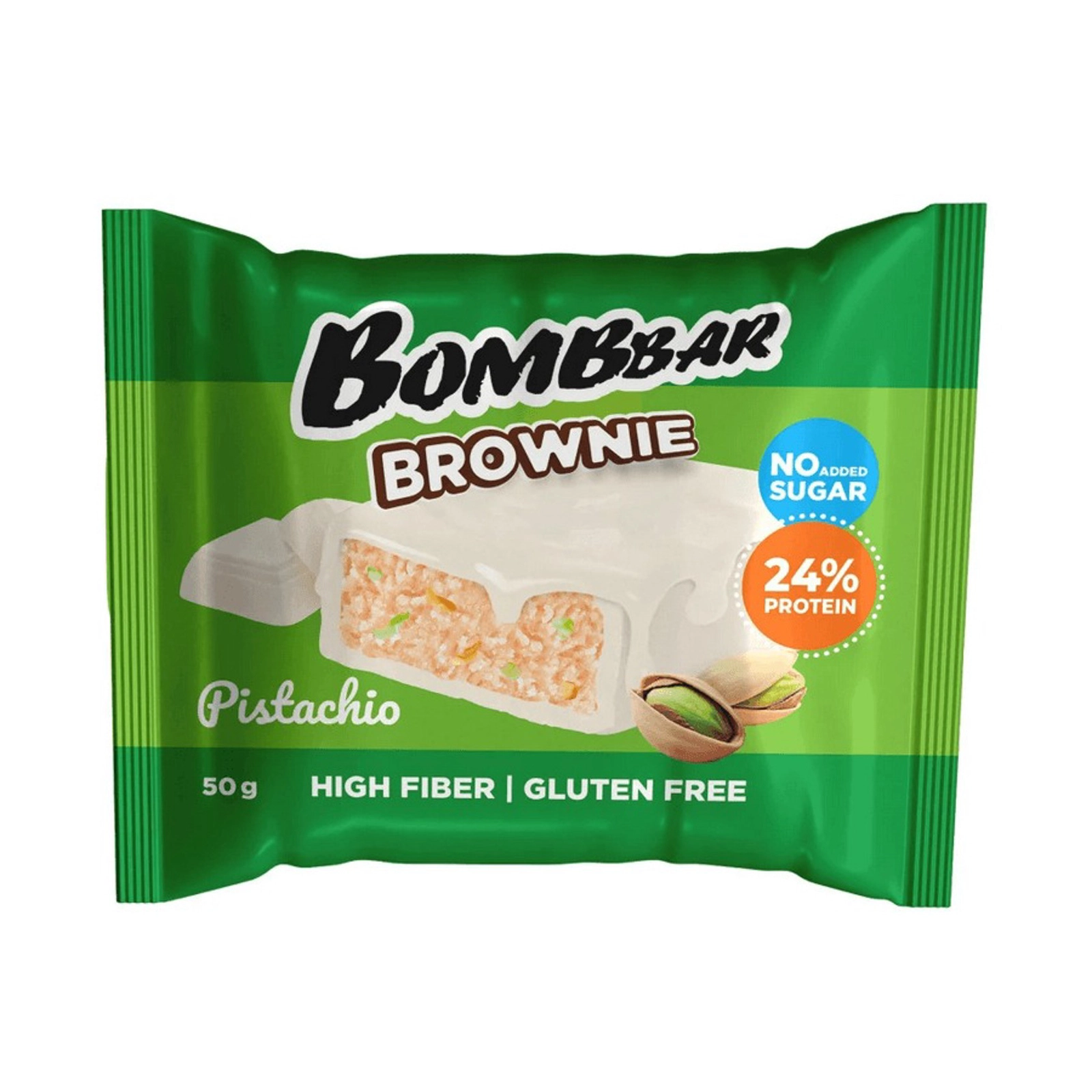 Proteinli рeçenye Bombbar Brownie Pistachio 50 q