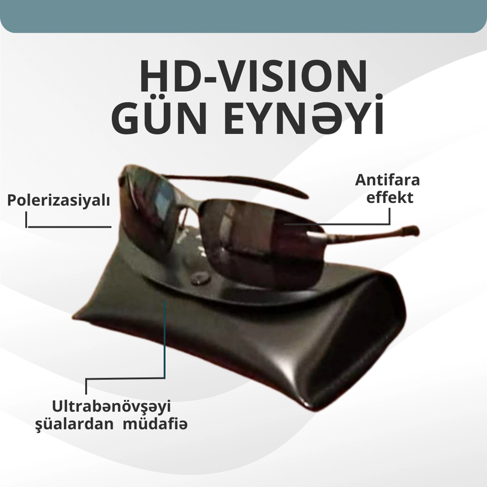 Sürücü eynəyi HD-Vision, qara