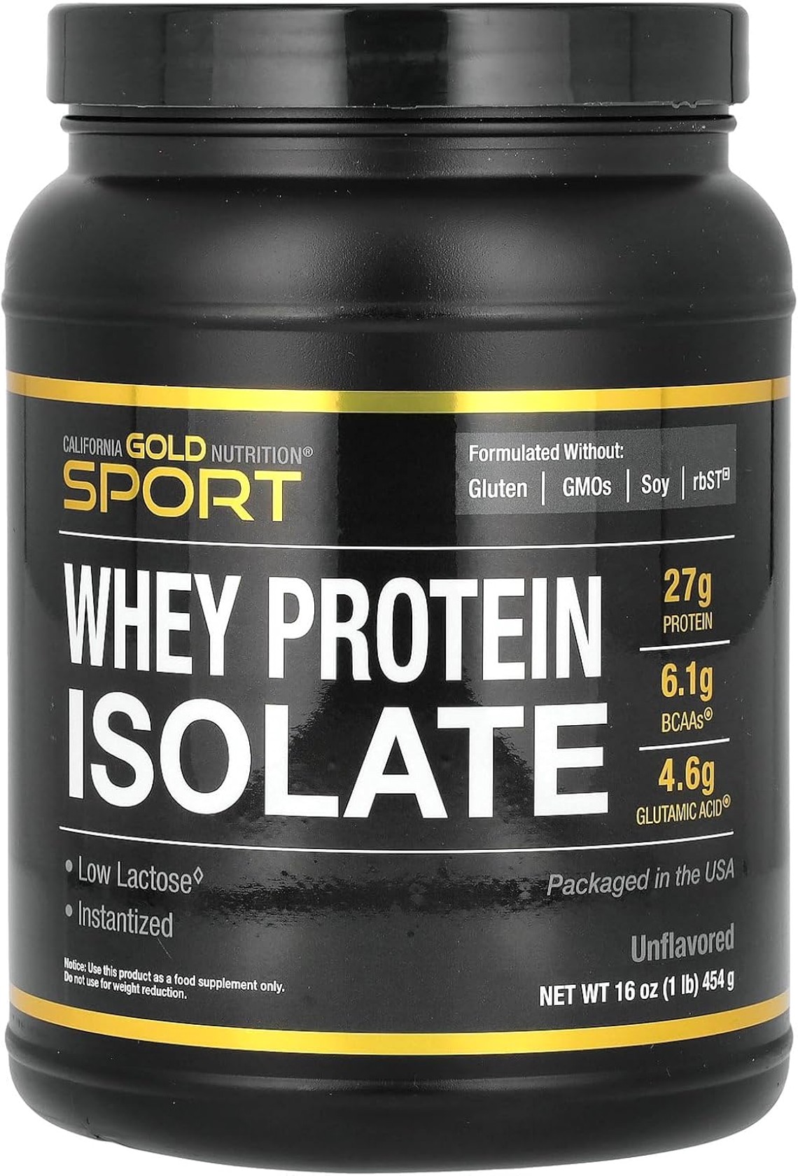 Protein izolyat California Gold Nutrition Sport, 454 q
