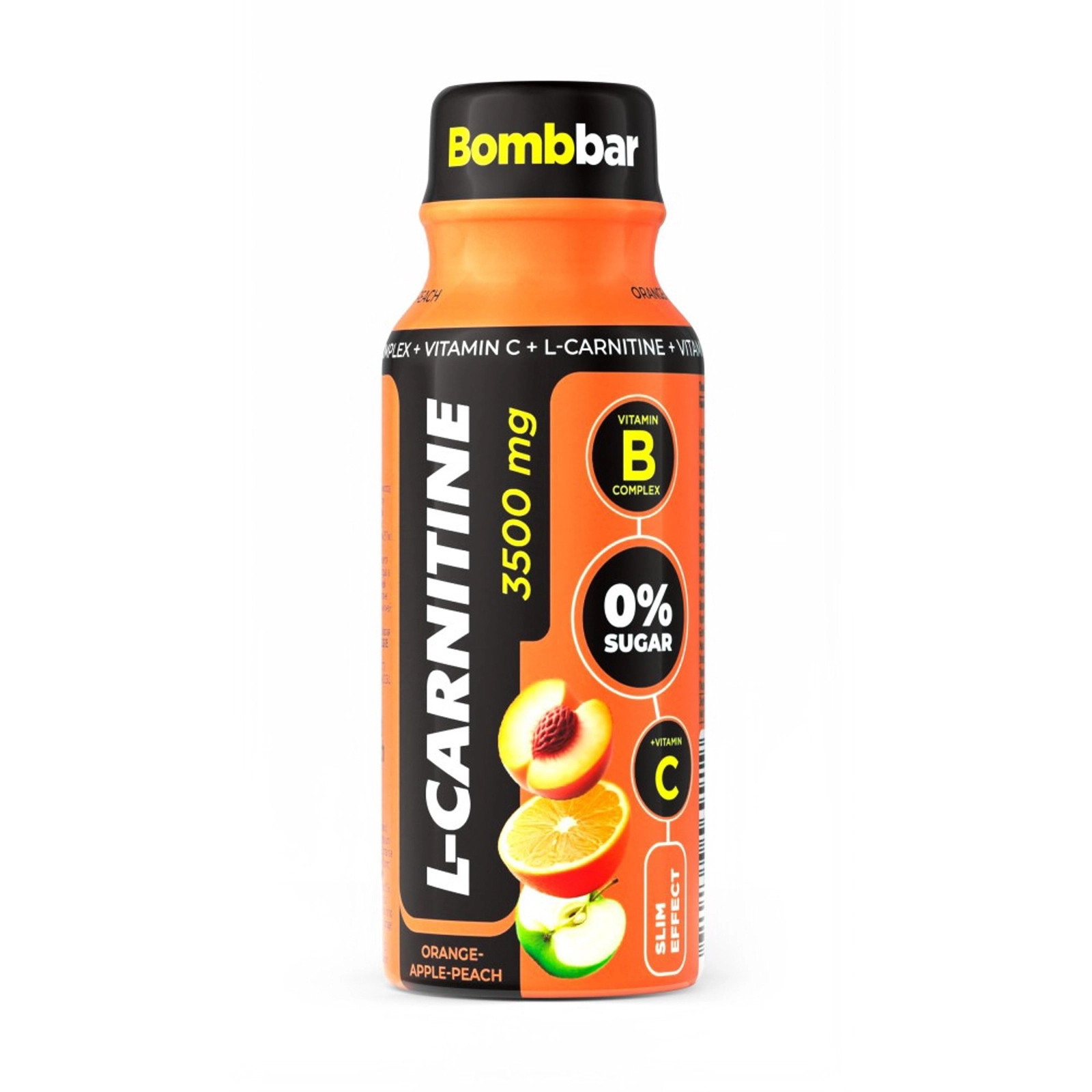 L-karnitin Bombbar Orange/Apple/Peach 3500 mg, 100 ml