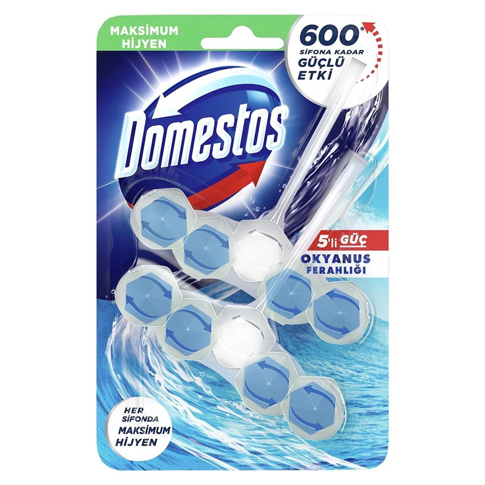 Unitaz üçün asma toplar Domestos Okean Təravəti, 2 əd, 110 q