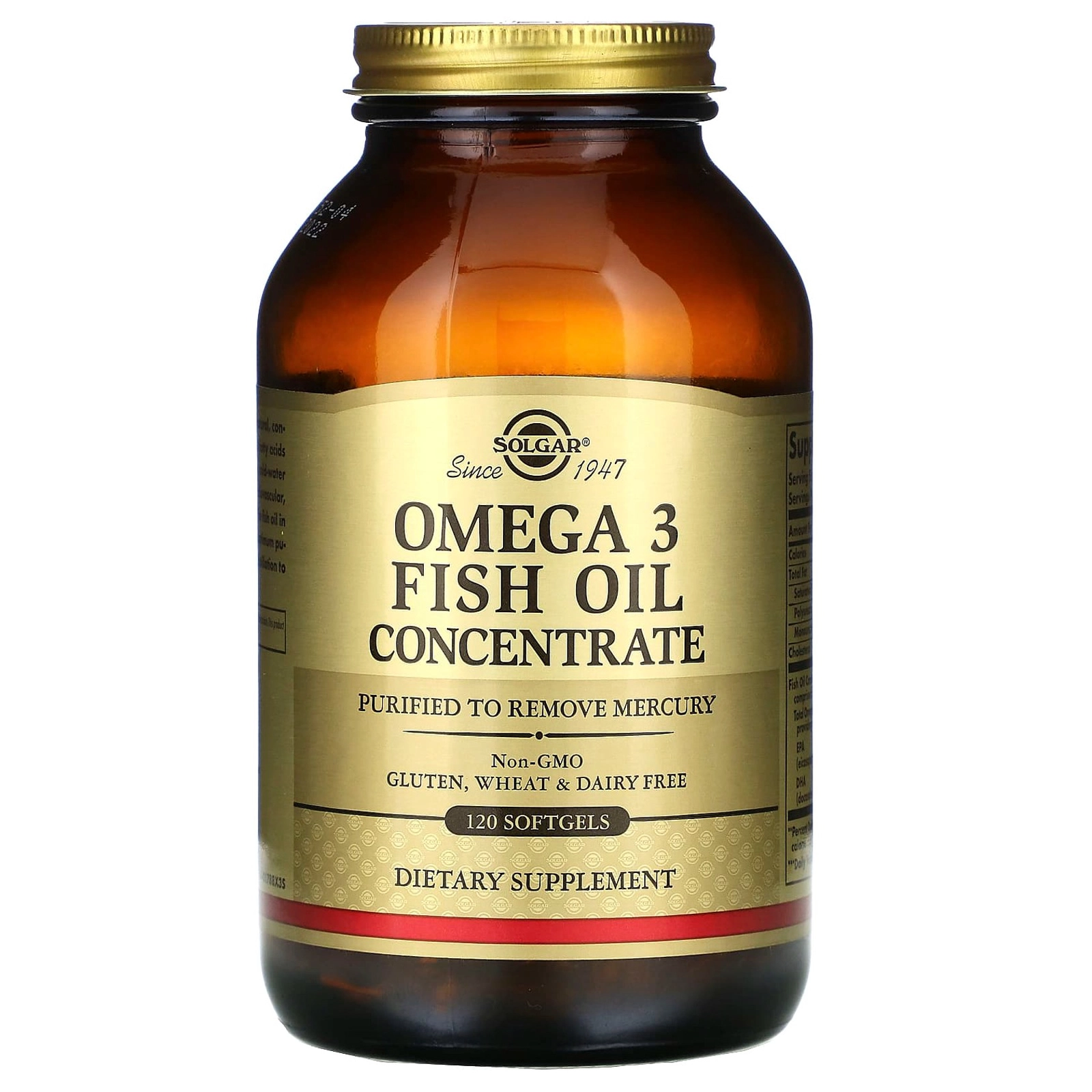 Qida əlavəsi Solgar Omega-3 Fish Oil Concentrate, 120 gel kapsul