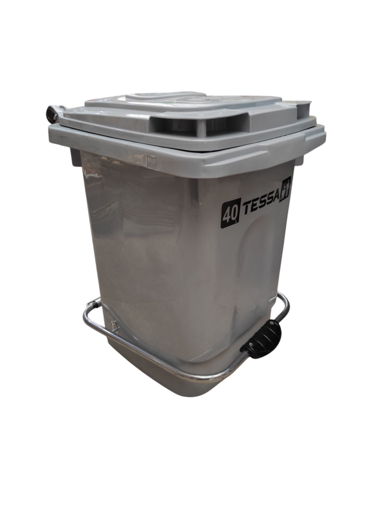 Zibil vedrəsi pedallı, 40 l, plastik, metal