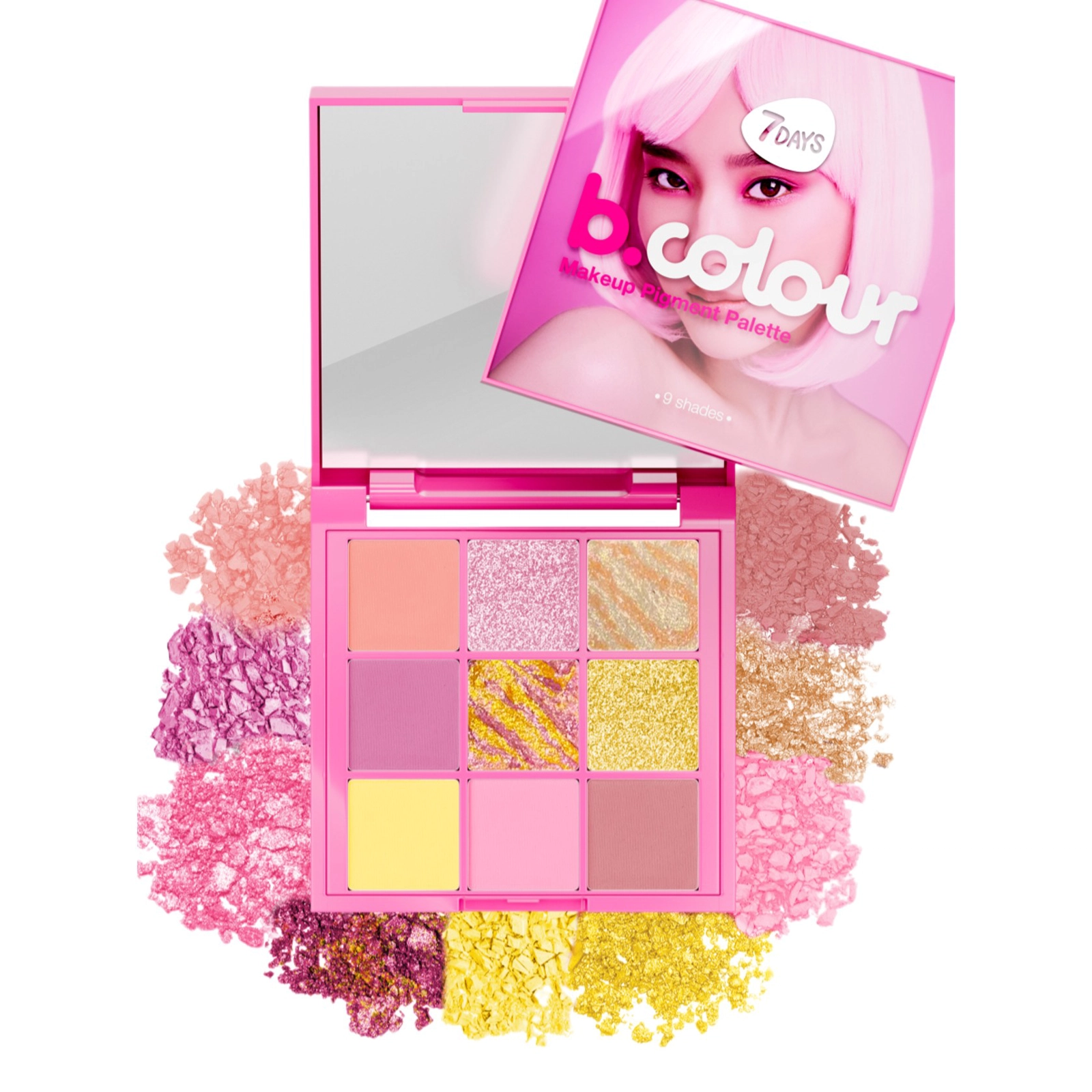 Göz kölgələri paleti 7 Days B.Colour 03 Bubblegum