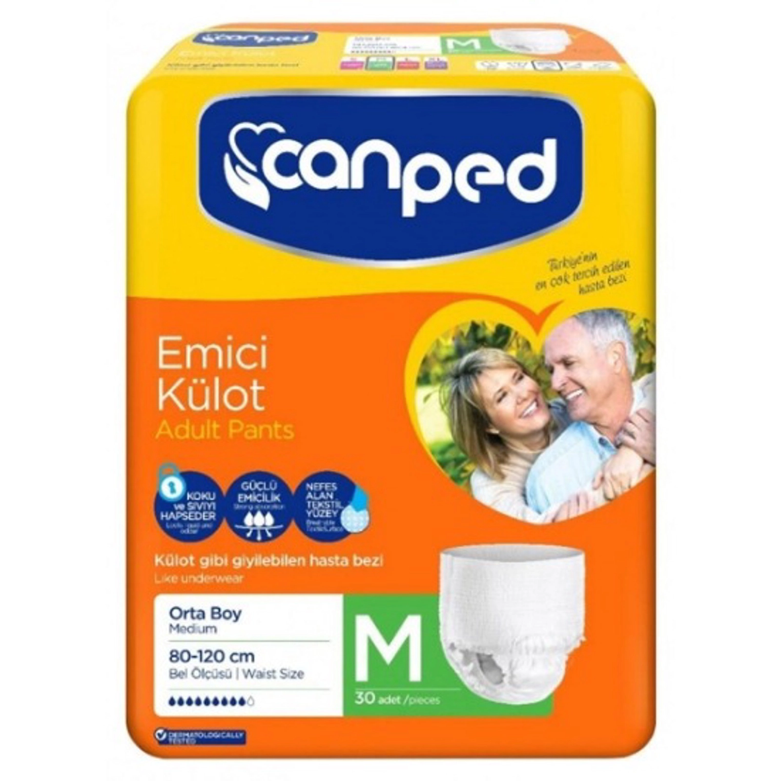 Böyüklər üçün bez Canped, ölçü М, 30 əd