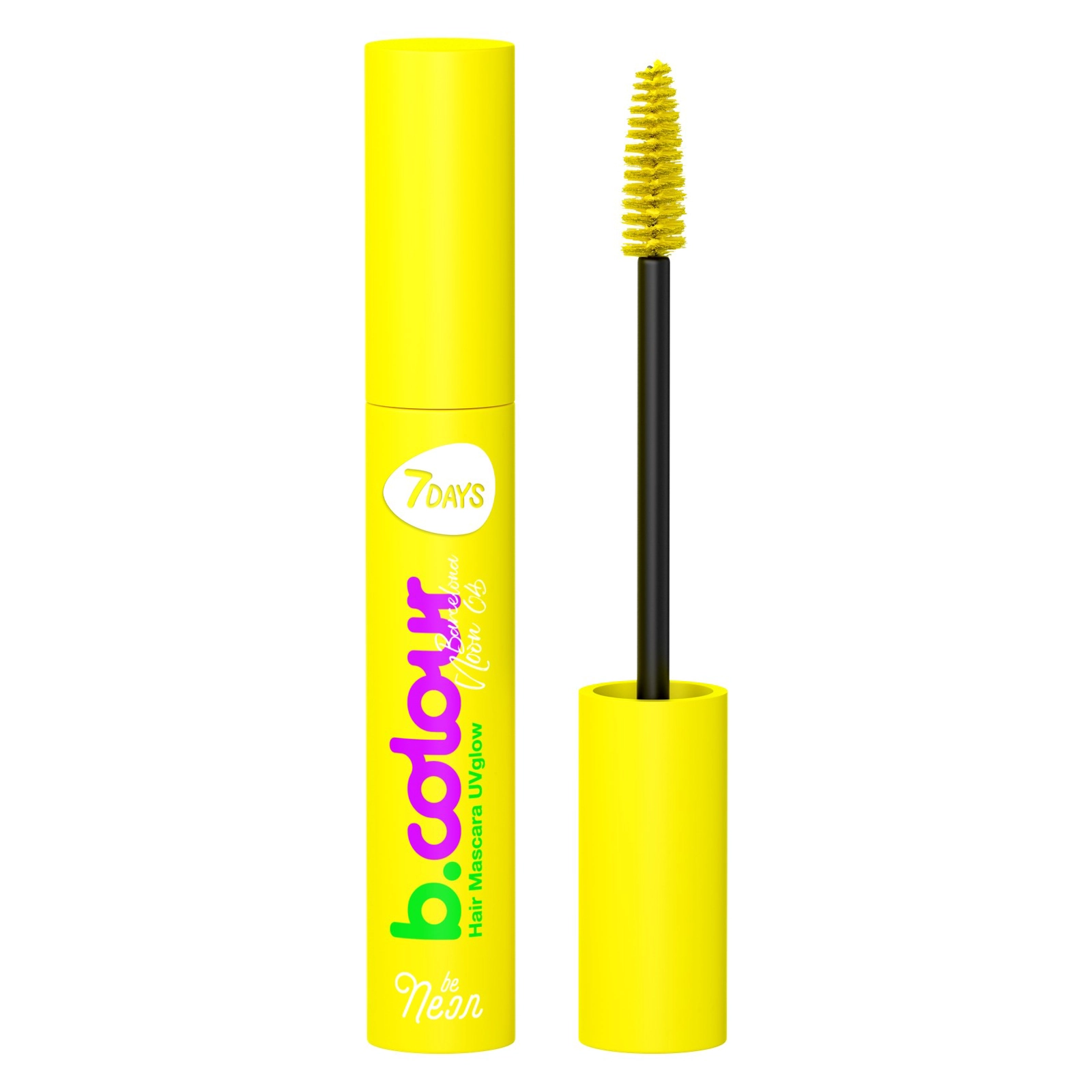 Kirpiklər və saç üçün tuş 7 Days B.Colour UVglow Be Neon 04 Barcelona Noon, 10 ml