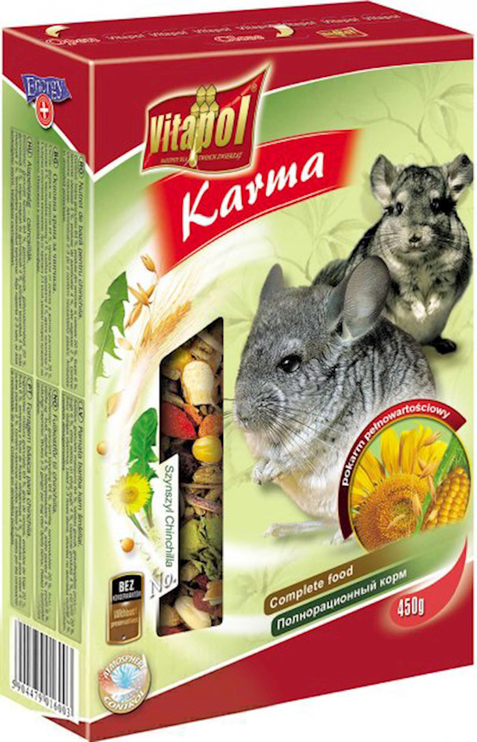 Tamrasionlu yem şınşıla üçün Vitapol Karma 450 q