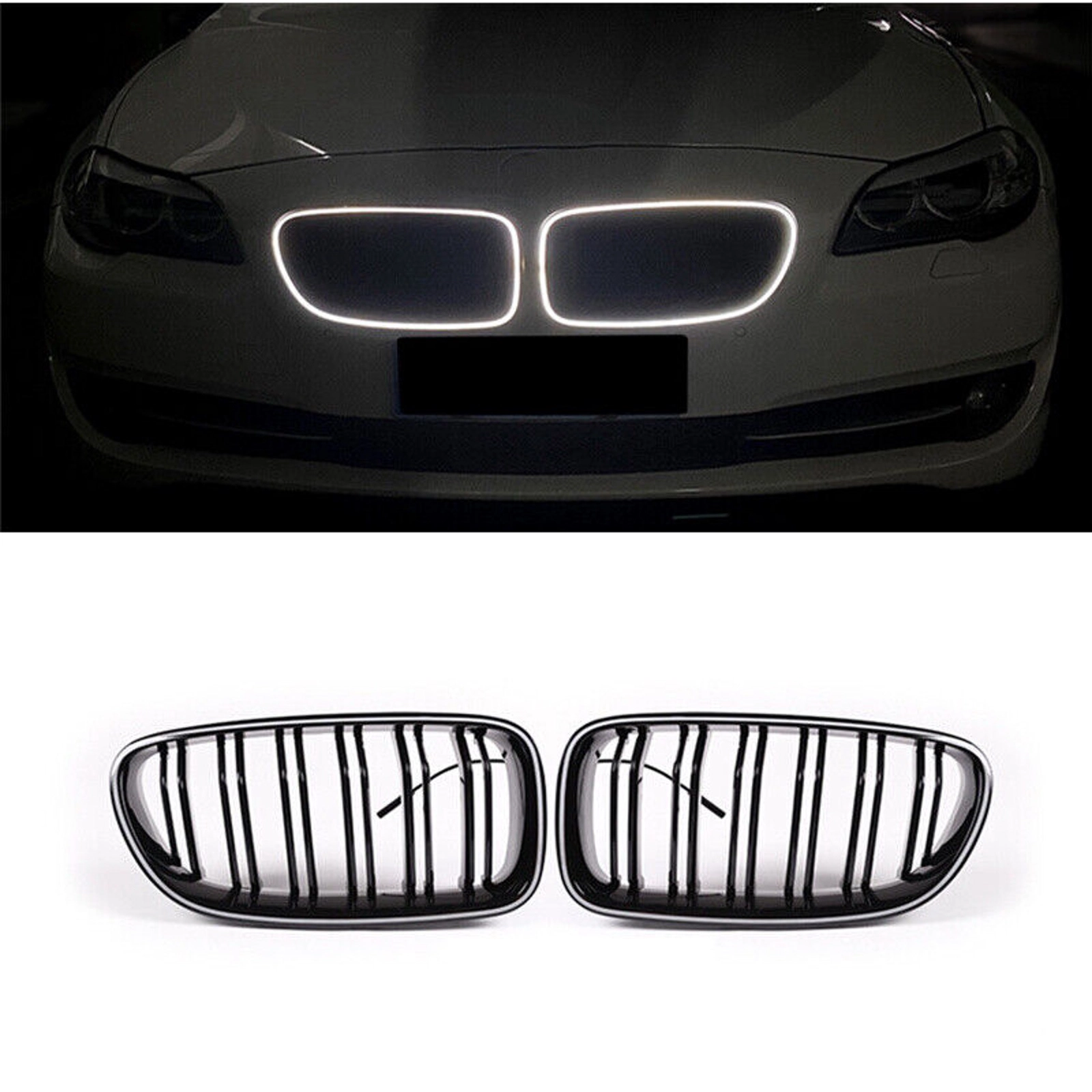 Avtomobil üçün bamper barmaqlığı BMW F10 işıqlı model - avto604