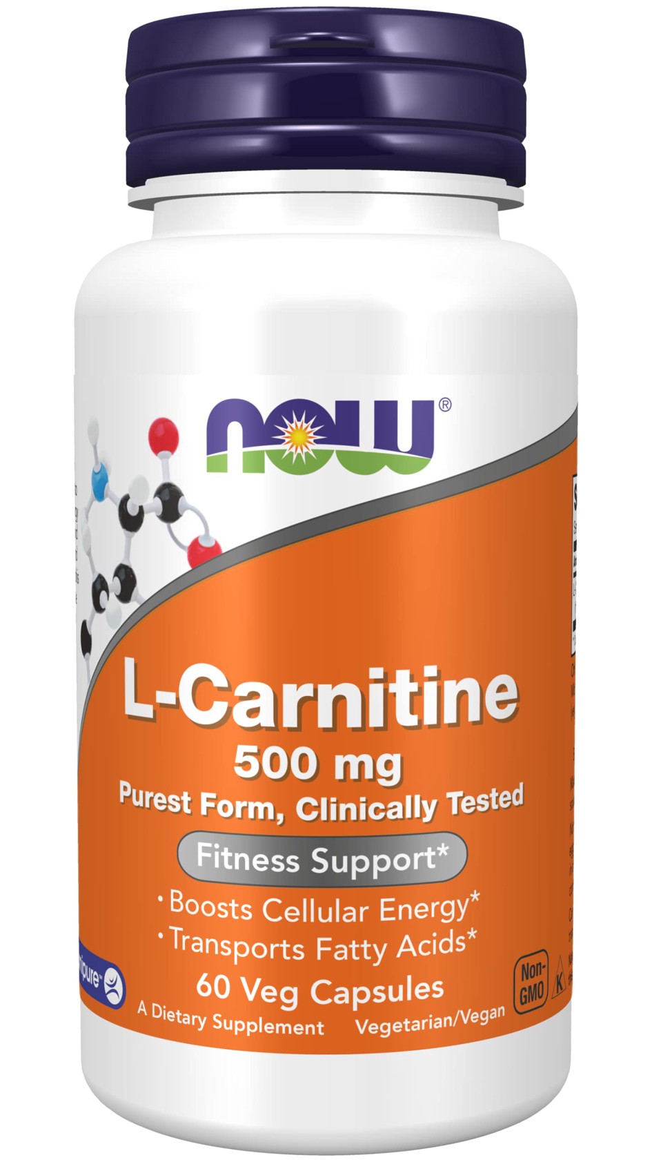 Qida əlavəsi Now Foods L-Carnitine 500 mg, 60 veg kapsul
