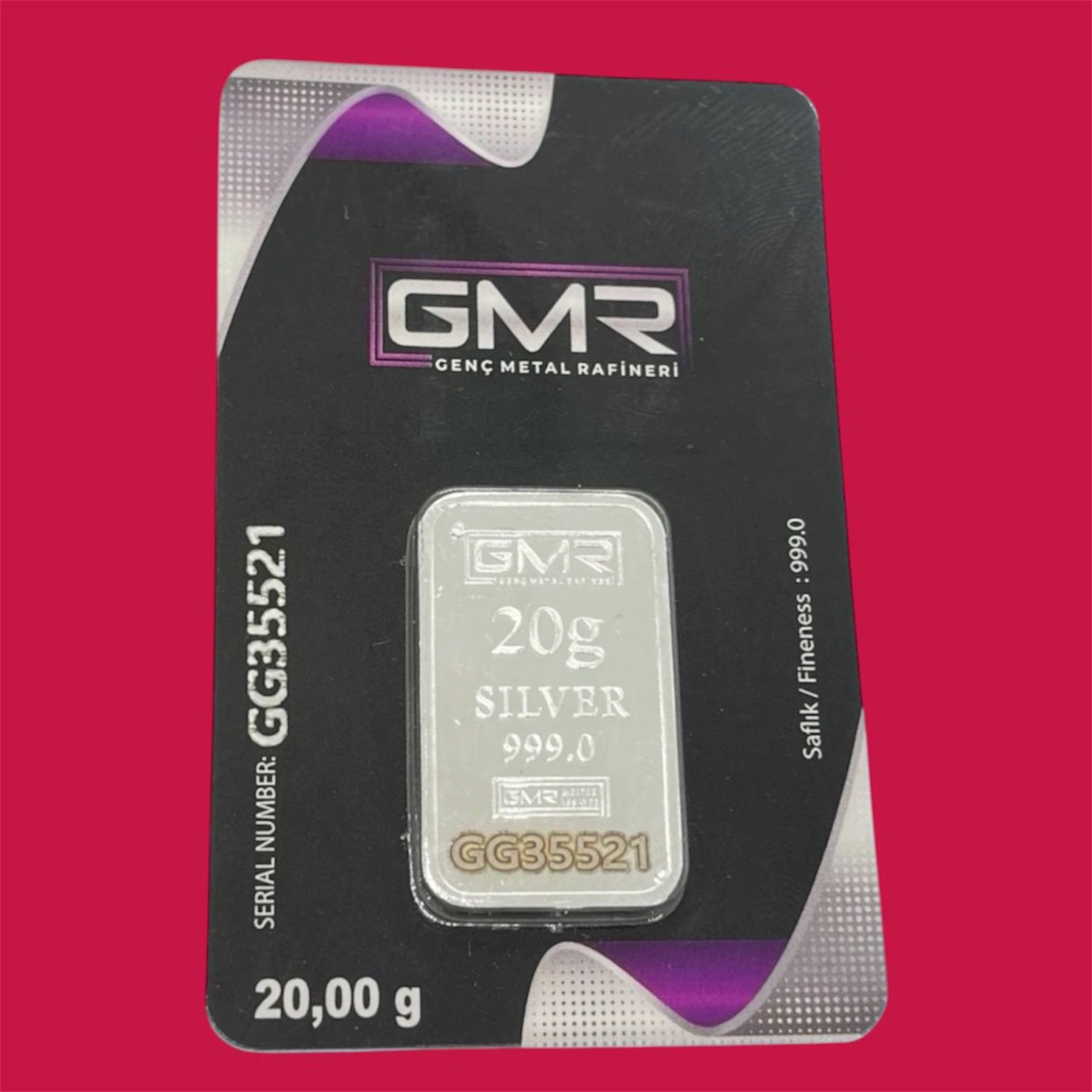 Gümüş külçə qizilstore0045, gümüş 999 əyar