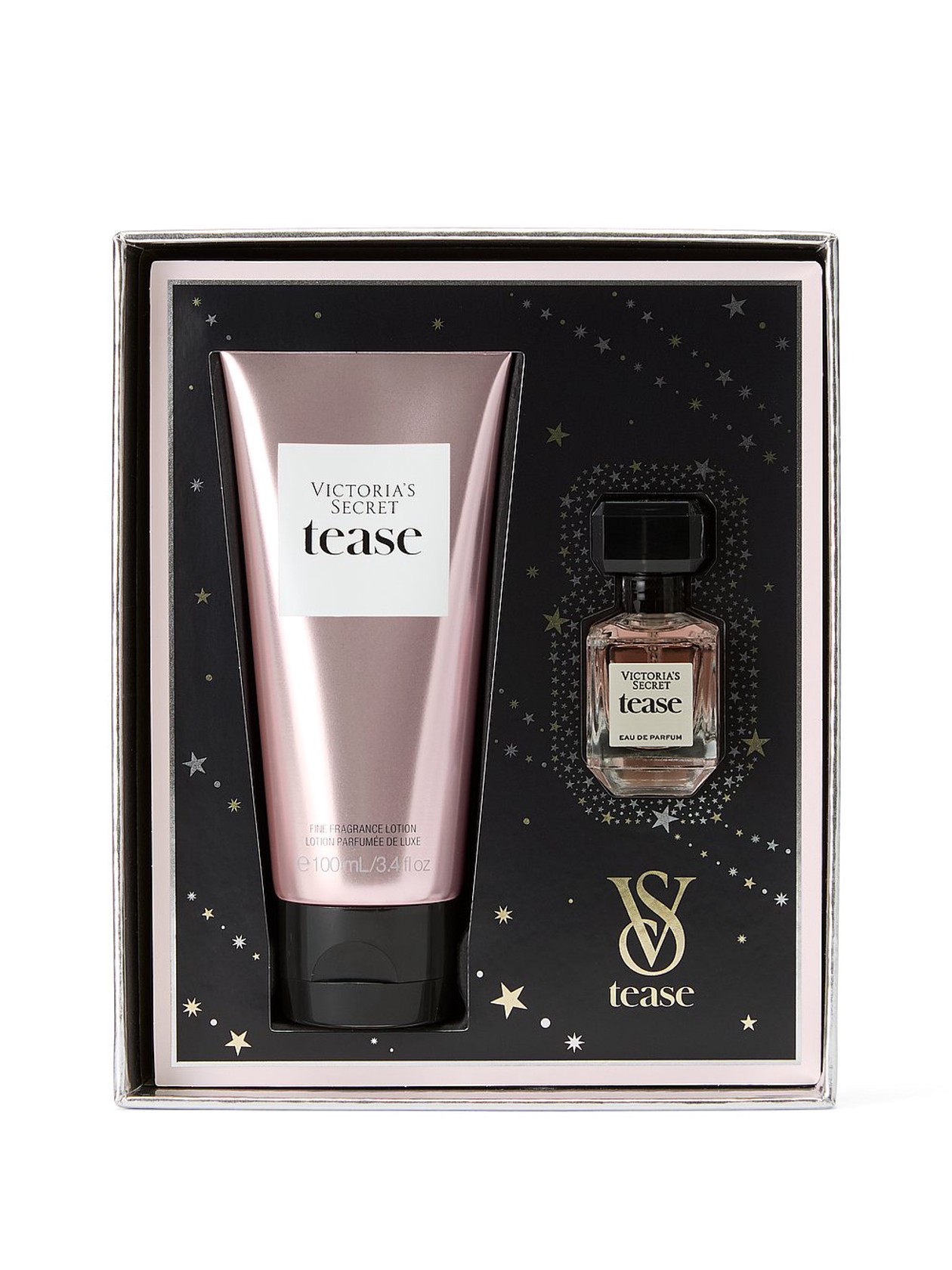 Bədən üçün ətir dəsti Victoria's Secret Tease Mini Fragrance Duo (ətir suyu 7 ml + bədən üçün losyon 100 ml)