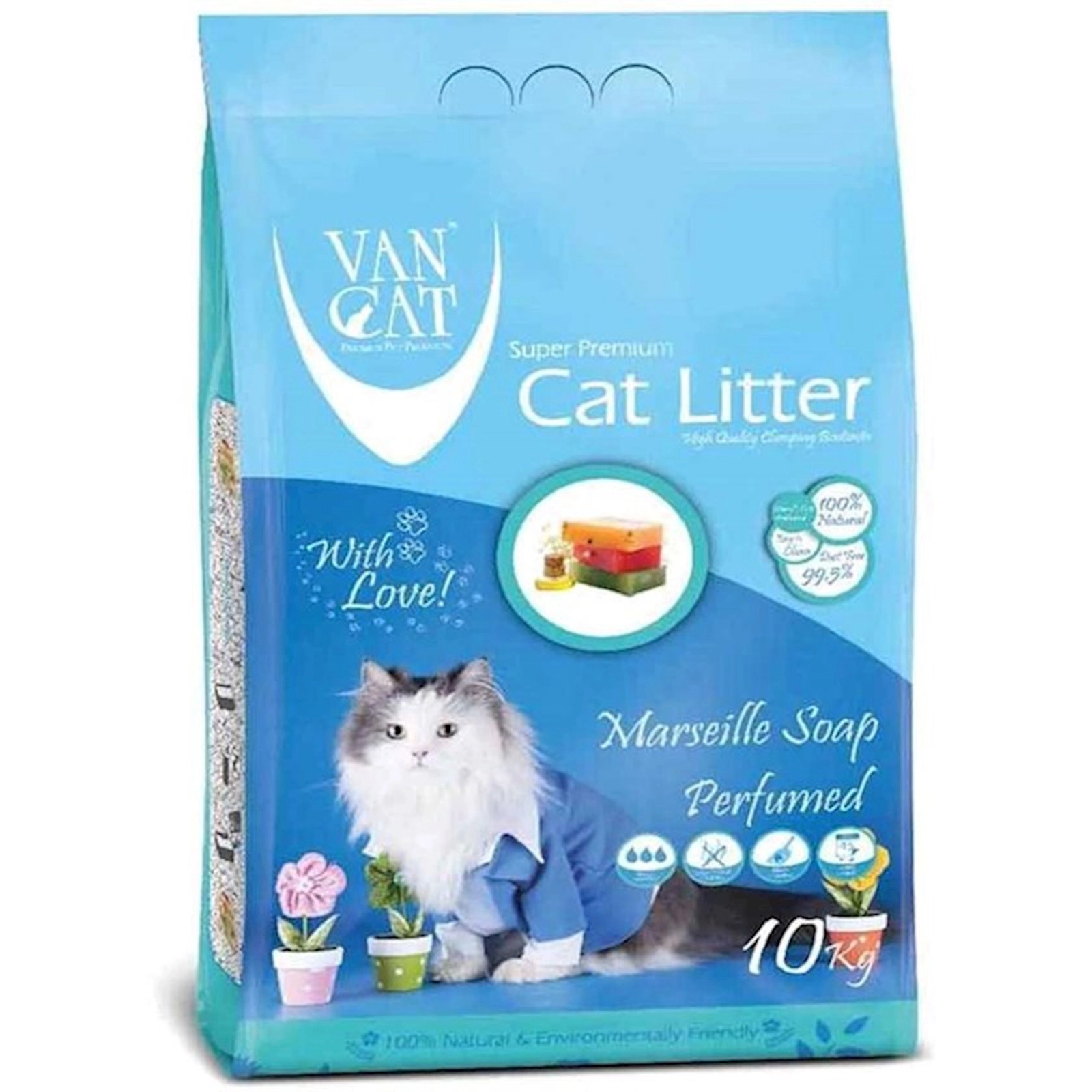 Topalaşan doldurucu Van Cat Super Premium Quality Marseille Soap 10 kq