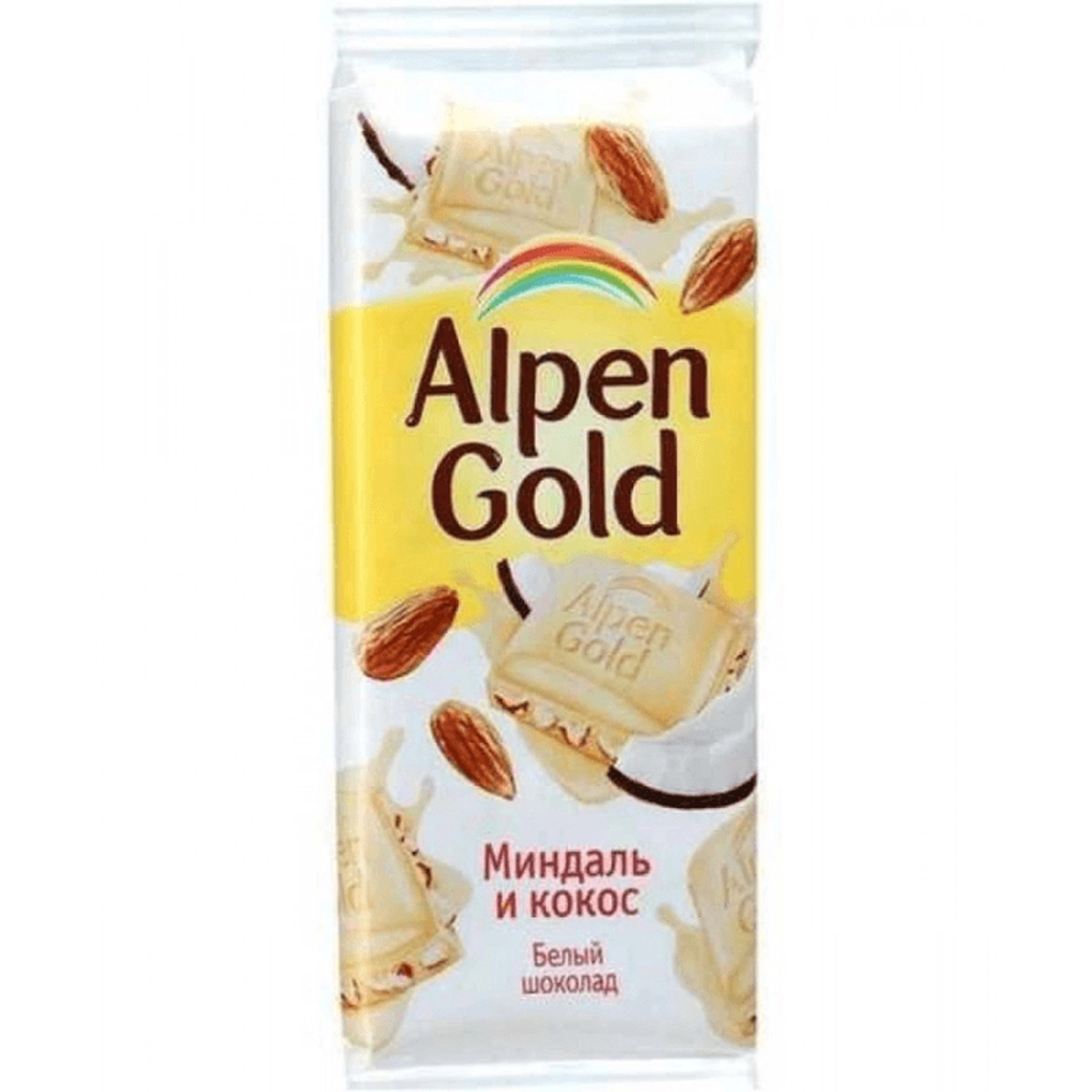 Ağ şokolad Alpen Gold Badam və Kokos 85 q