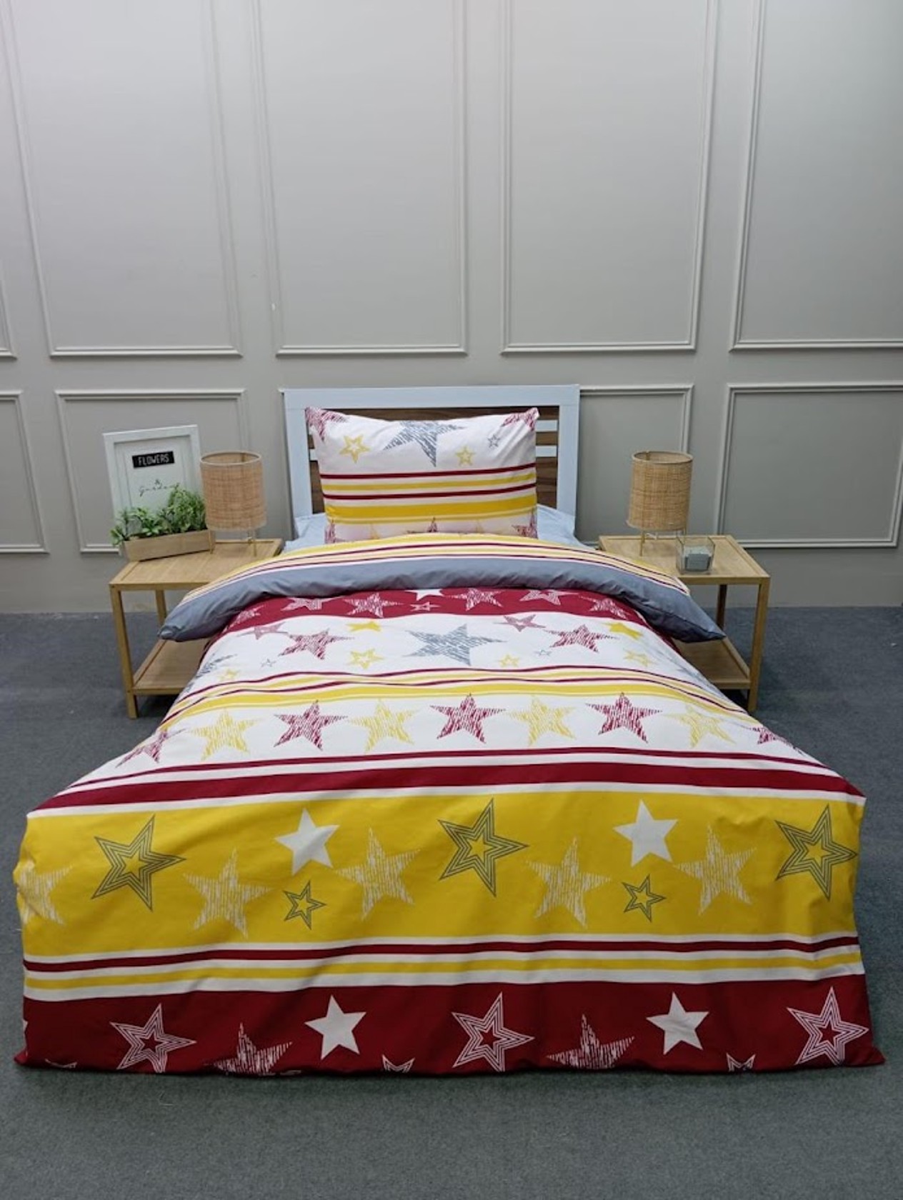 Uşaq yataq dəsti Moon Star SHA-00006296, yorğan üzü 160х220 sm, mələfə 160x240 sm, 1 əd yastıq üzü 50x70 sm, birnəfərlik, pambıq, rəngbərəng
