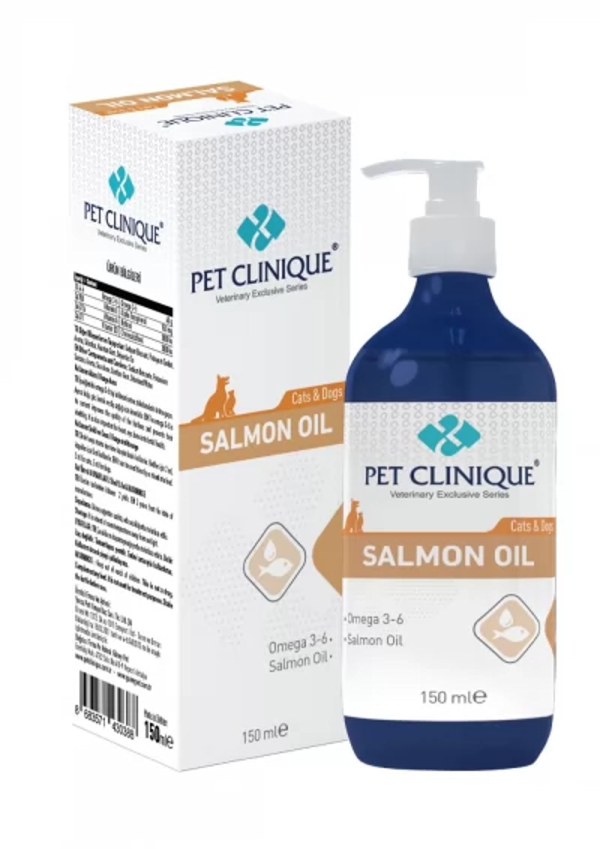 Balıq yağı Pet Clinique Salmon Oil pişiklər və itlər üçün, 150 ml