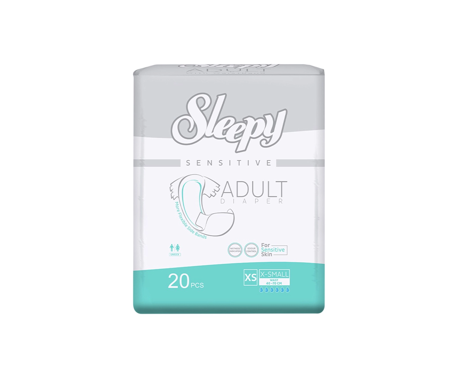 Böyüklər üçün bez Sleepy Sensitive XS 20 əd