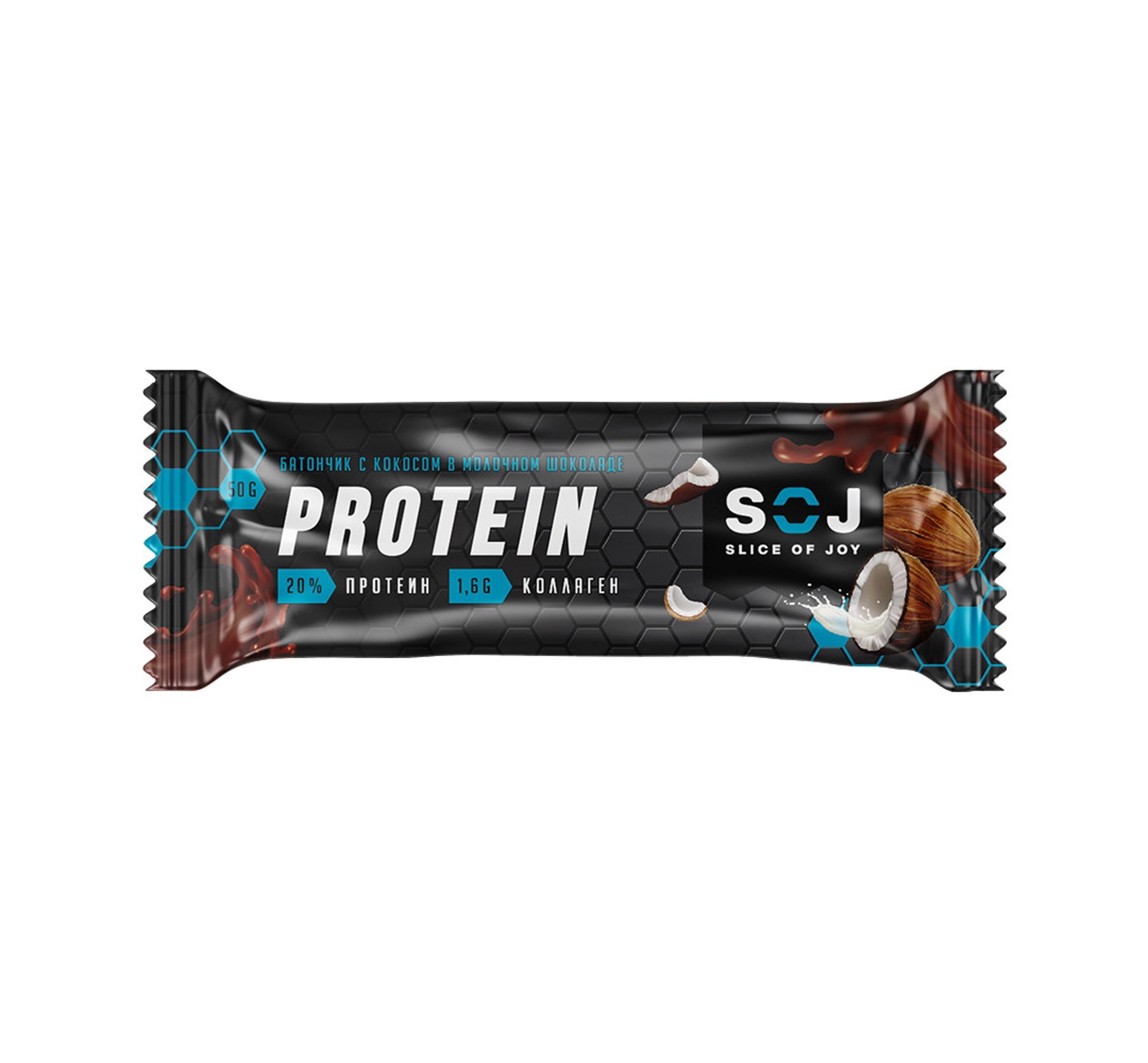 Proteinli bar SOJ Protein Coconut Chocolate, 50 q