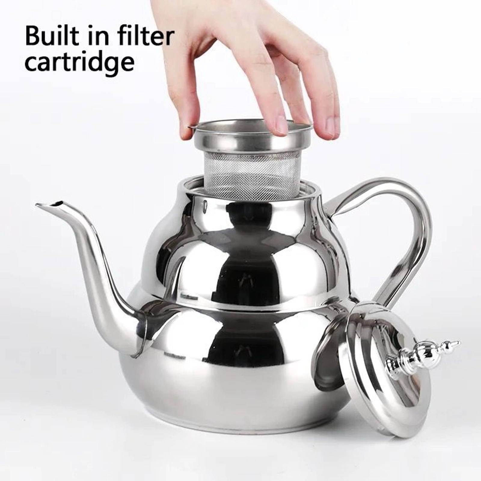 Dəmləmə çaydanı 911miv, 1500 ml, gümüşü