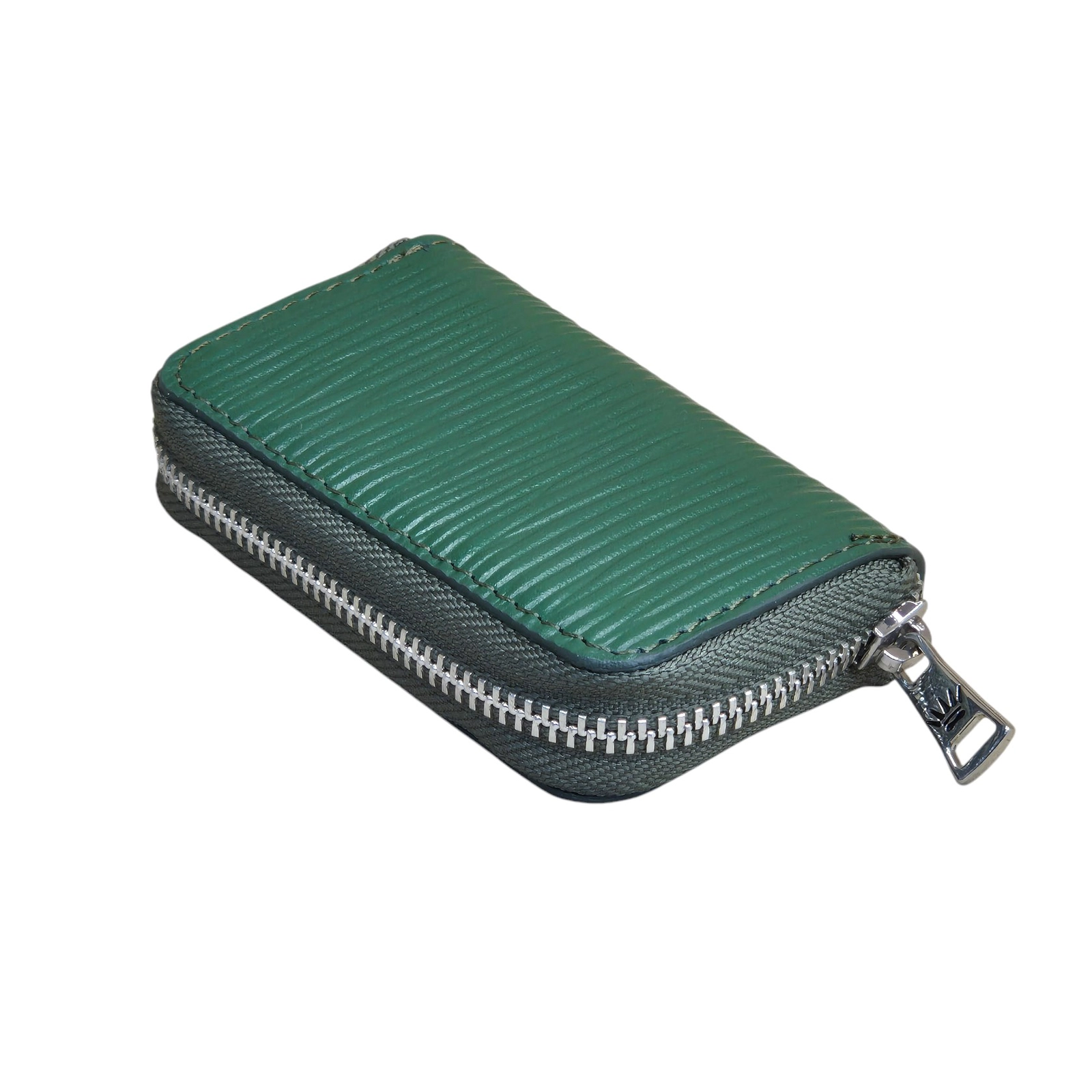 Açar qabı Grande 0857_LineGreen, təbii dəri, yaşıl