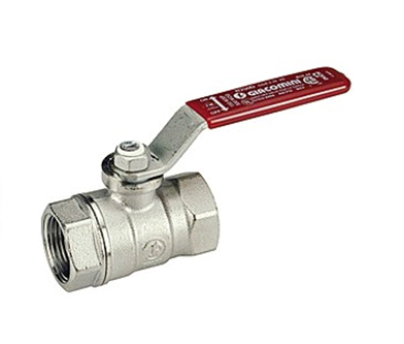 Kürə klapan Giacomini R250X006, DN32, PN35, daxili yiv, xromlu mis - R250X006