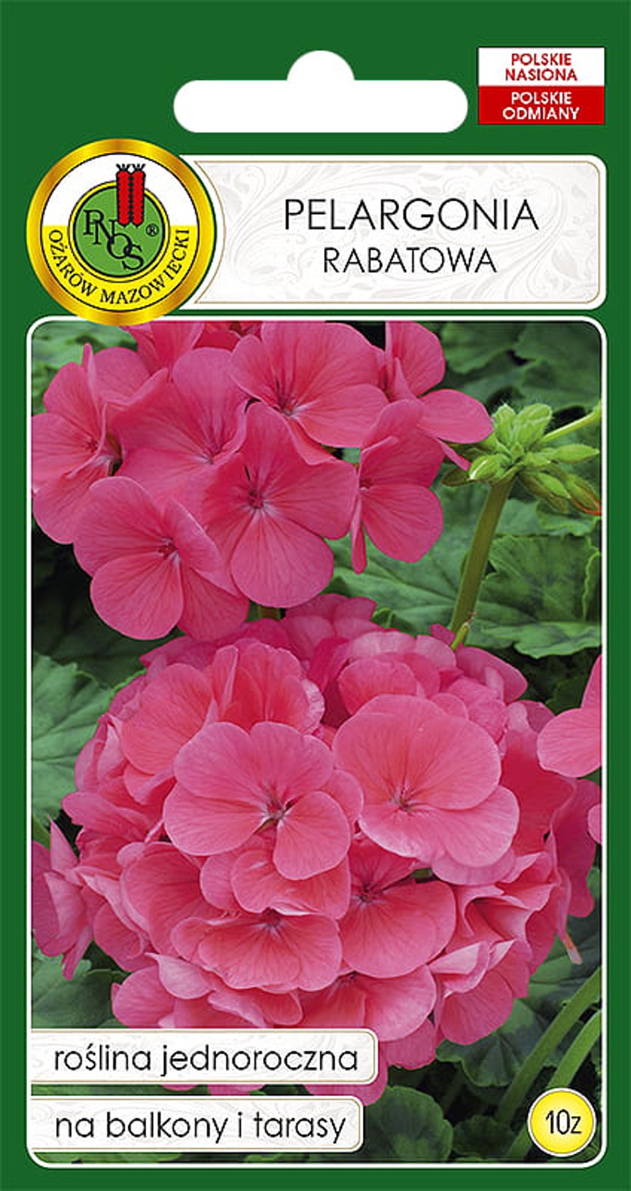 Çiçək toxumları PNOS Pelargonia Rabatowa 10 əd