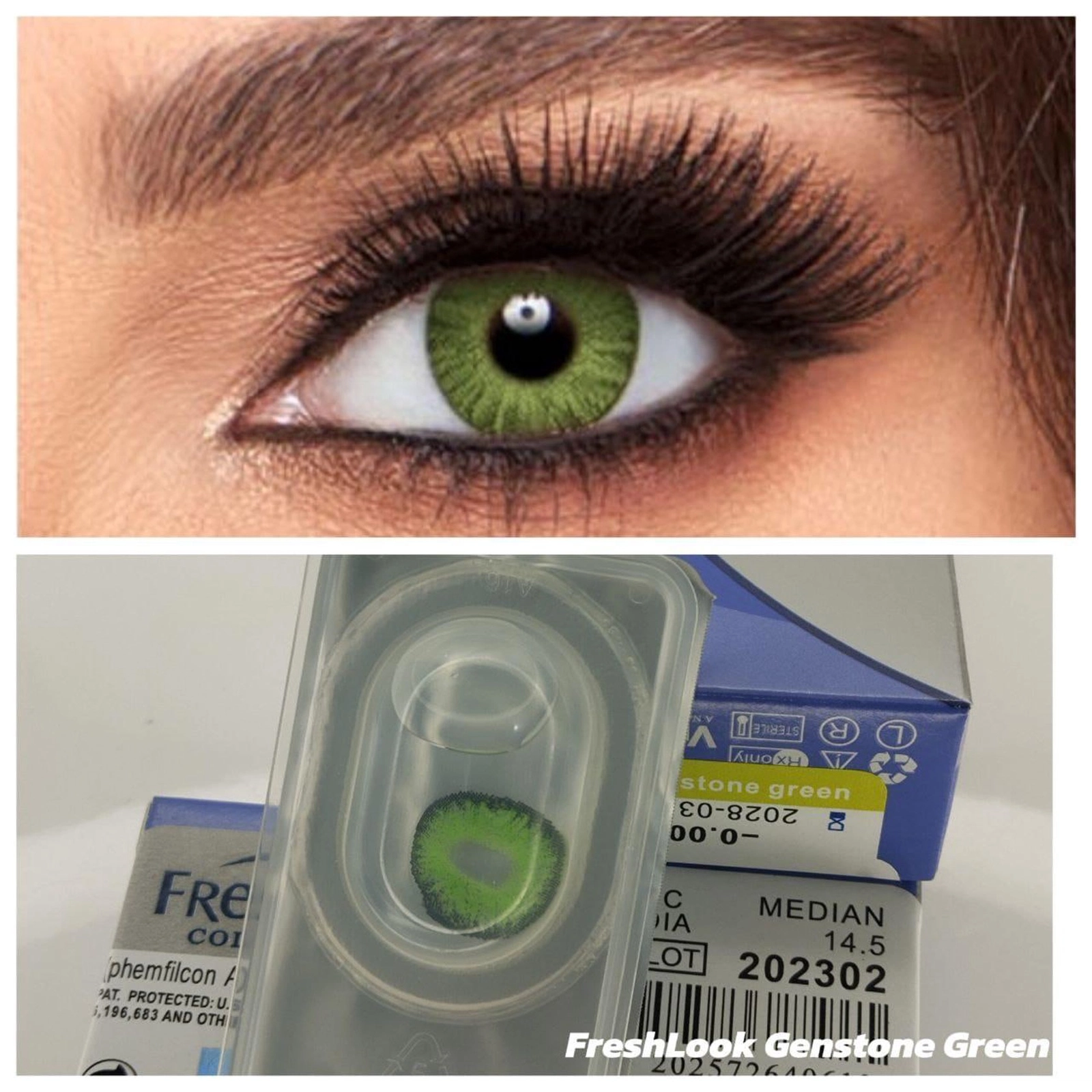 Rəngli kontakt linzalar FreshLook Genstone Green