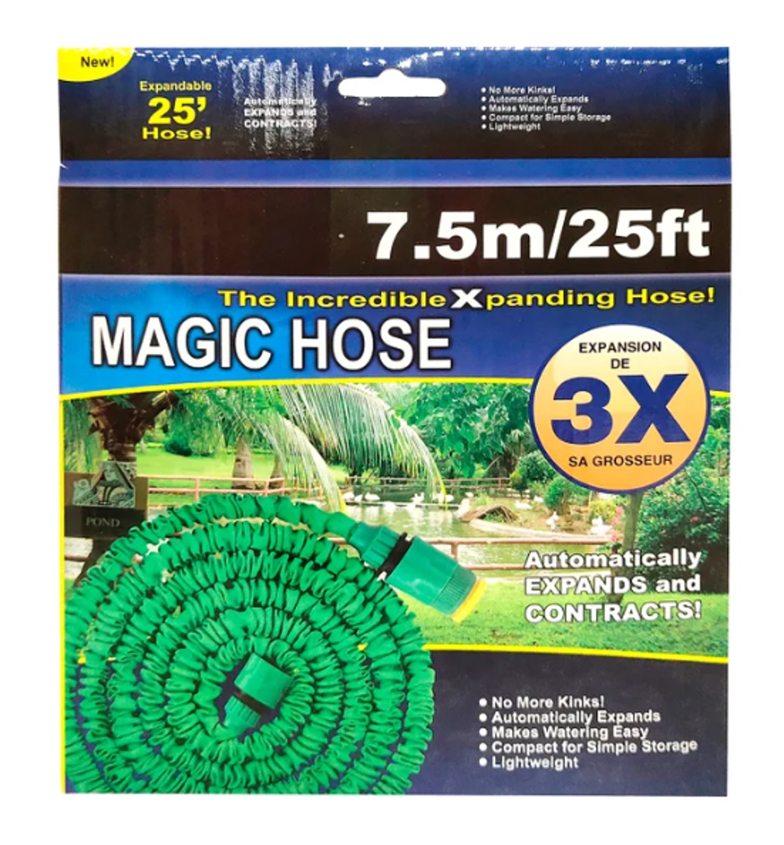 Suvarma şlanqı Magic Hose, yaşıl, 7.5 m