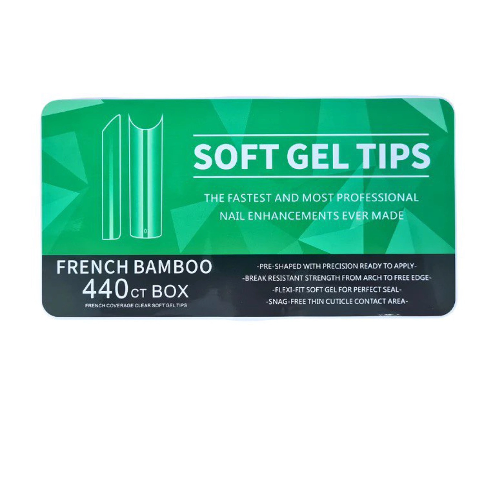 Süni dırnaqlar Soft Gel Tips French Bamboo 440 əd
