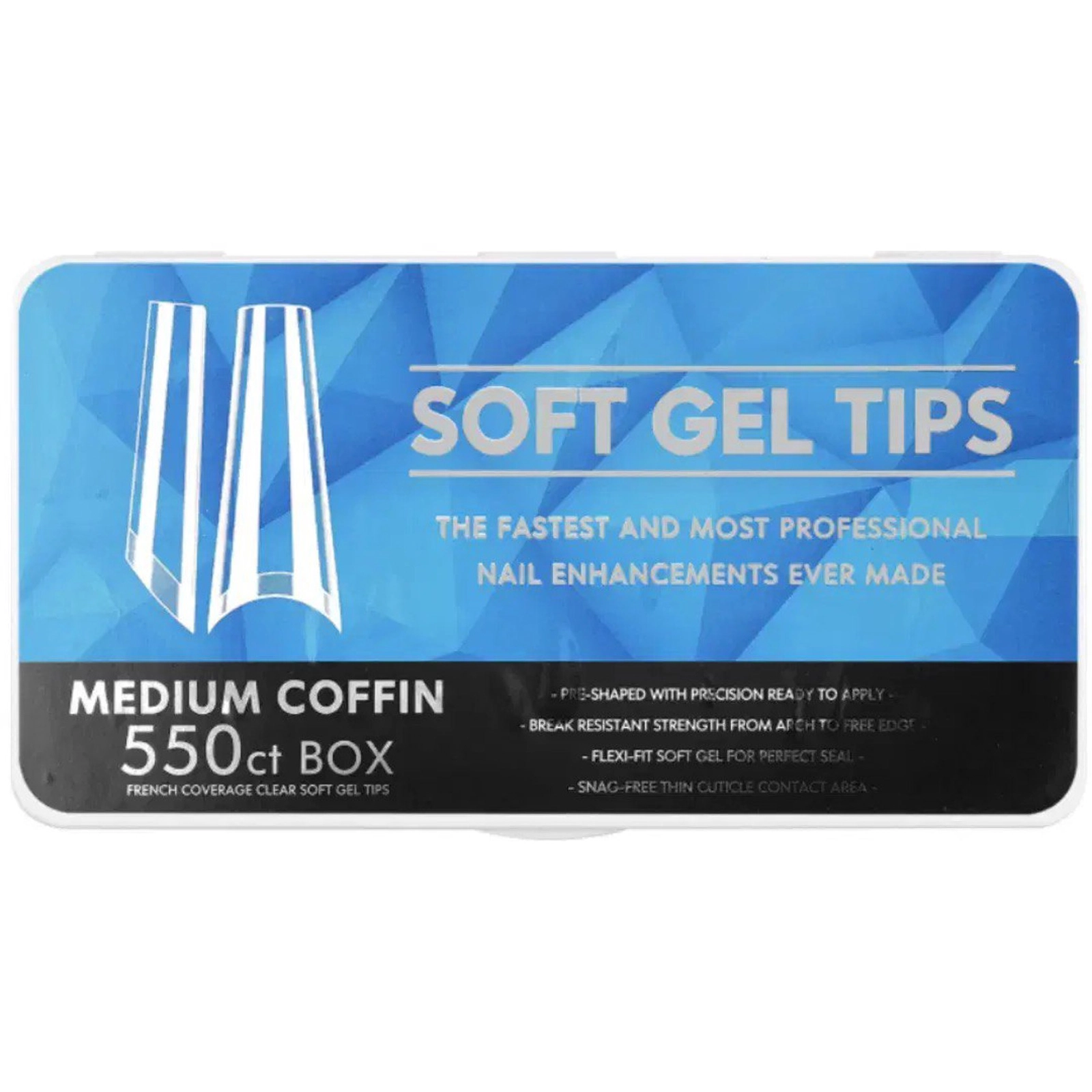 Süni dırnaqlar Soft Gel Tips Medium Coffin 550 əd