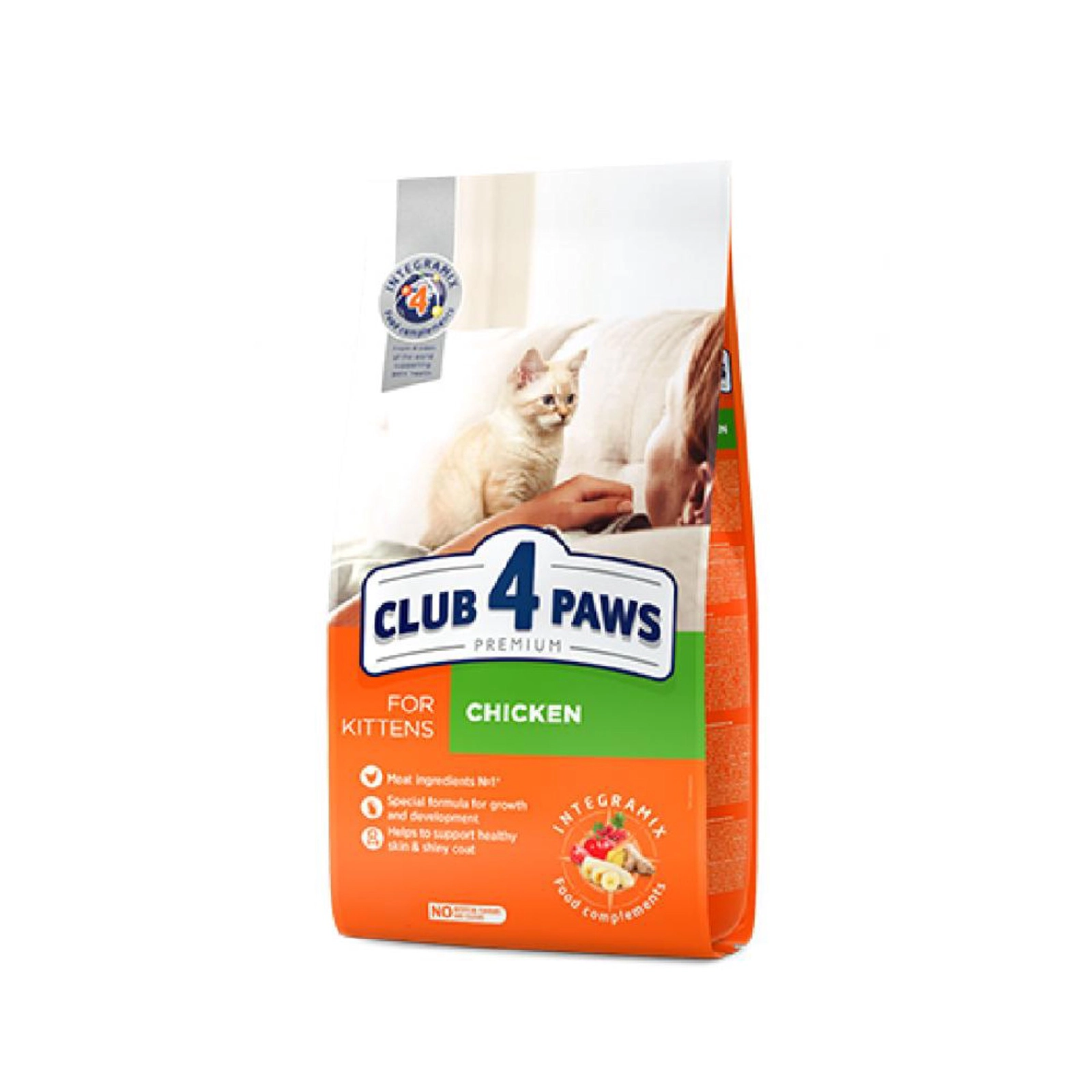 Quru yem Club 4 Paws pişik balaları üçün toyuq əti ilə, çəkil ilə 1 kq