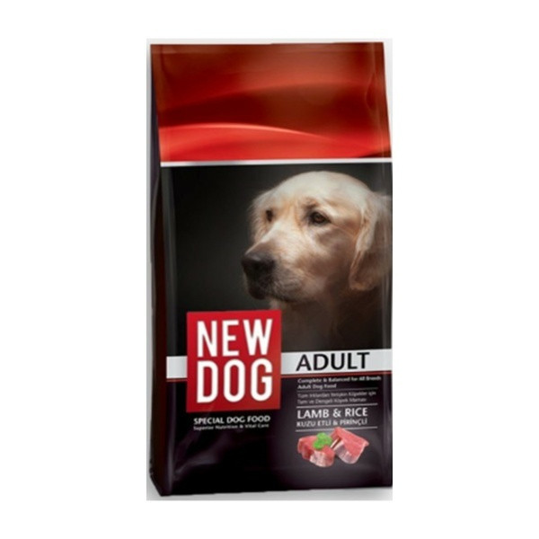 Quru yem New Dog Lamb, yetkin itlər üçün, quzu əti və düyü ilə, 1 kq